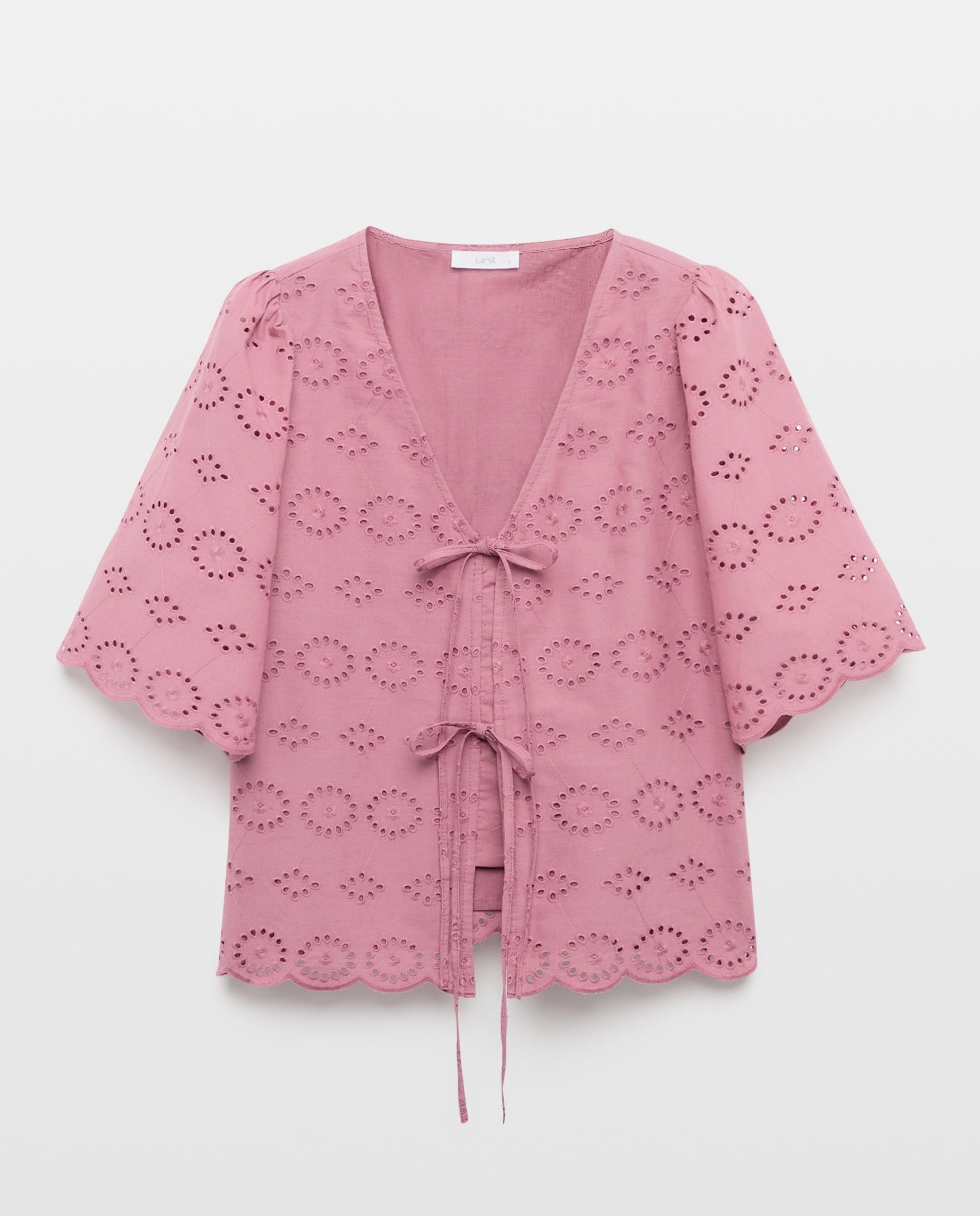 Blusa de mujer bordada total look Morado-4