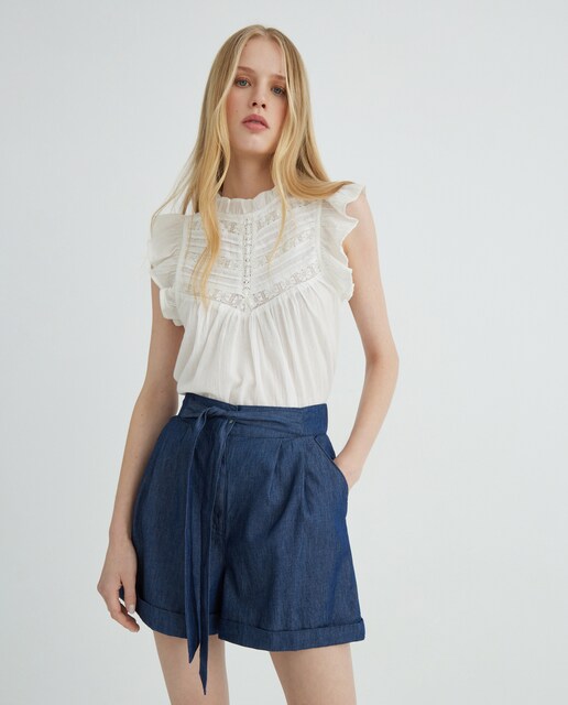 Imagen 0 de Blusa mujer romántica sin mangas