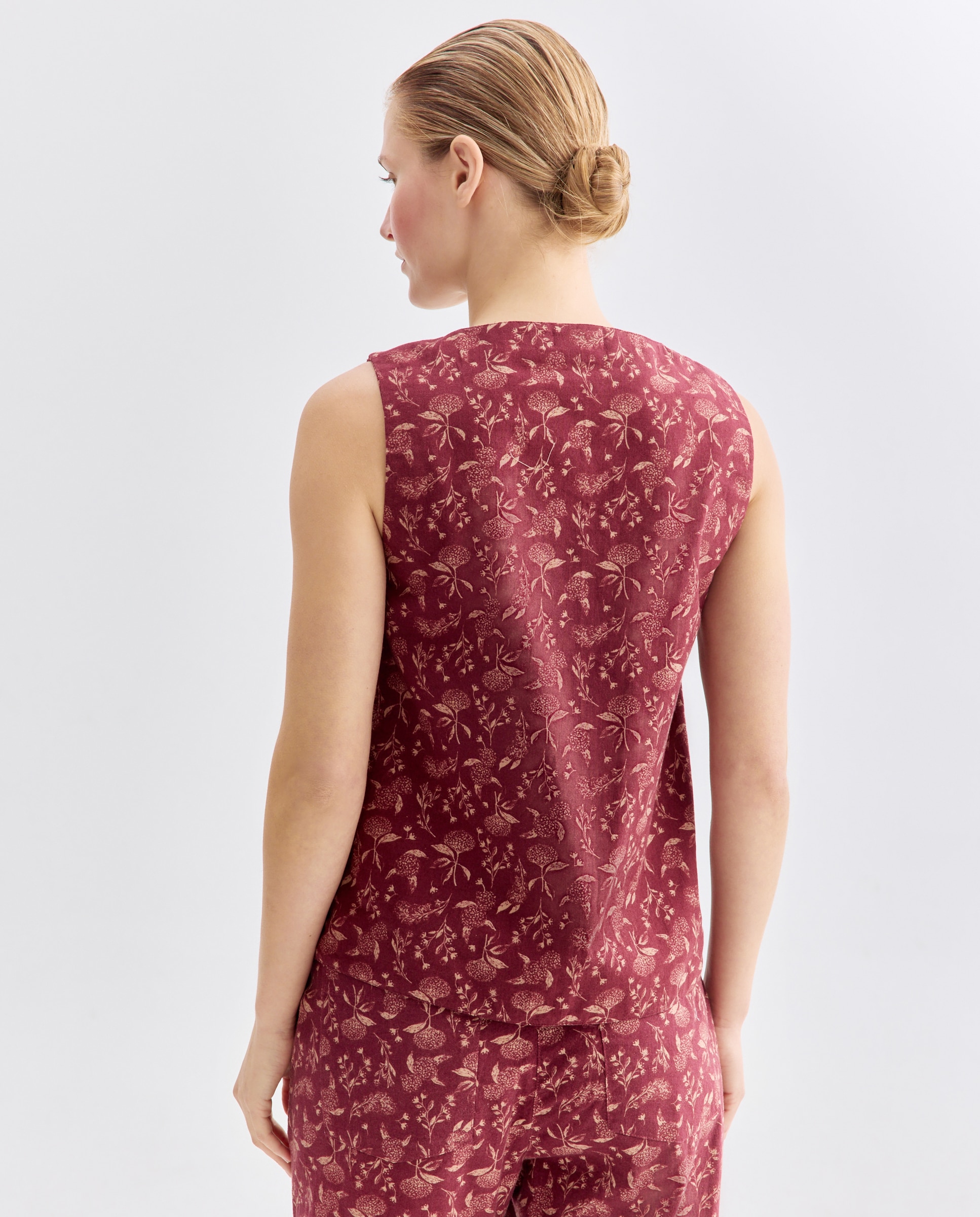 Chaleco de mujer de estampado cruzado total look 200 Rosa-3
