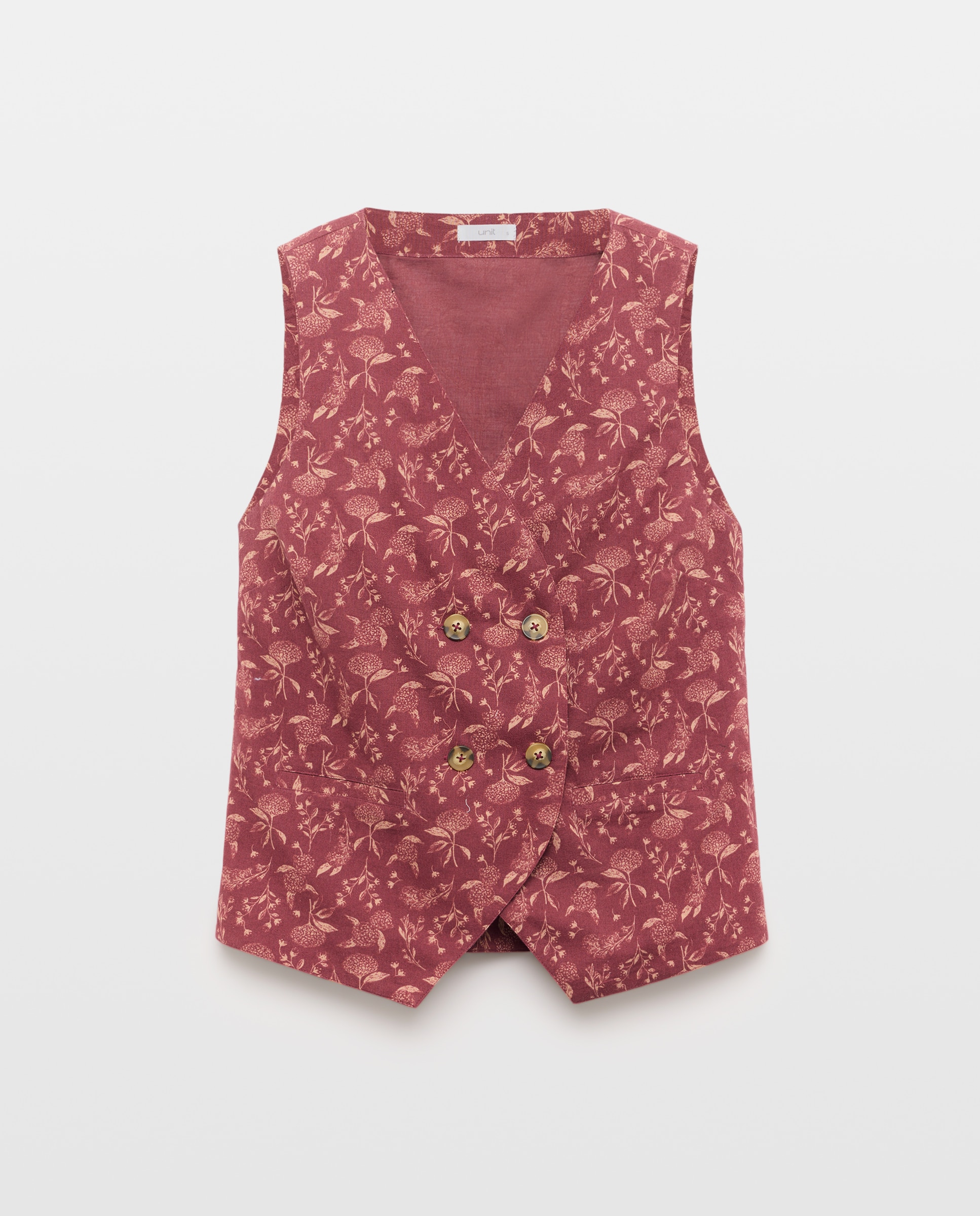Chaleco de mujer de estampado cruzado total look 200 Rosa-4