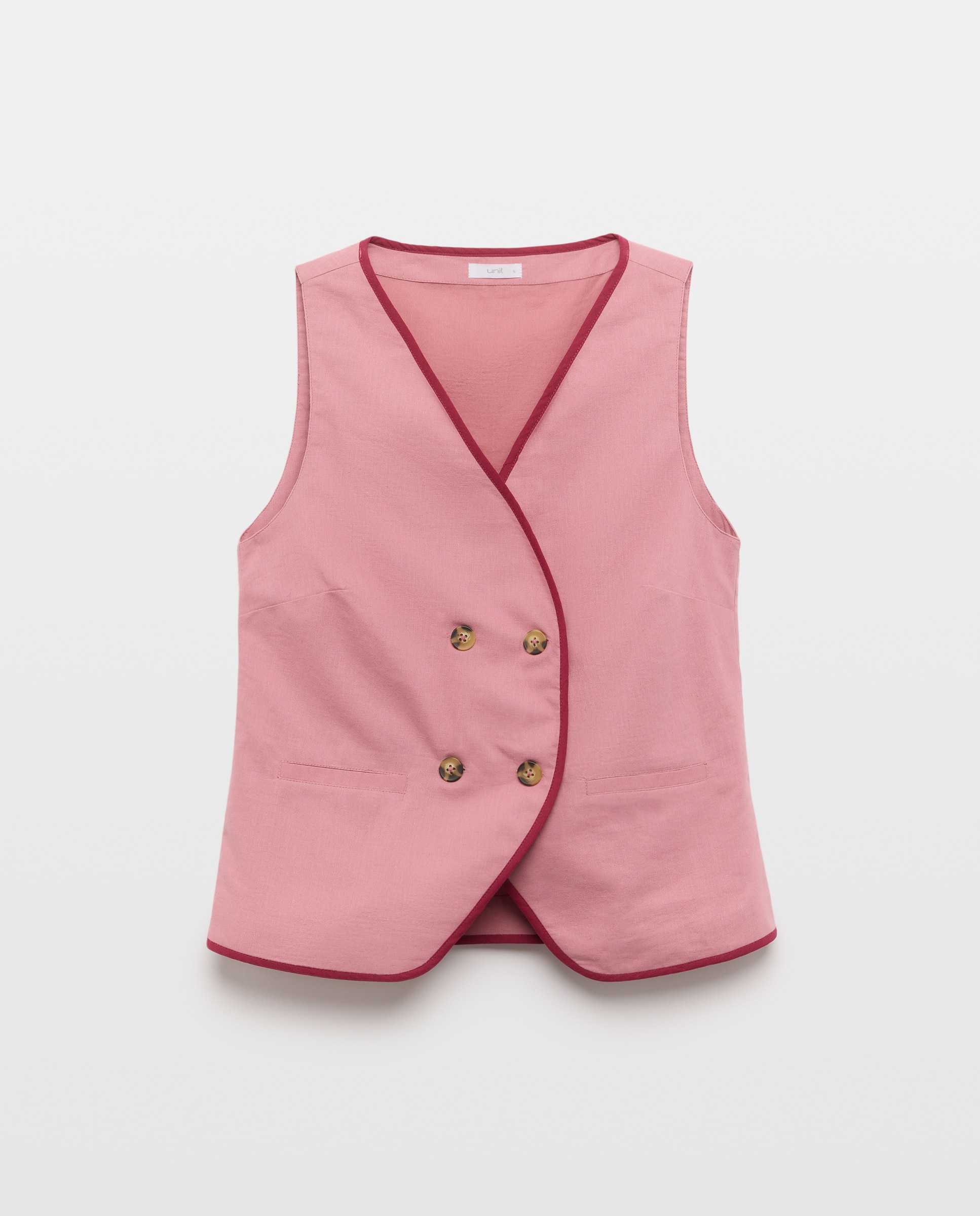 Chaleco de mujer cruzado 200 Rosa-4