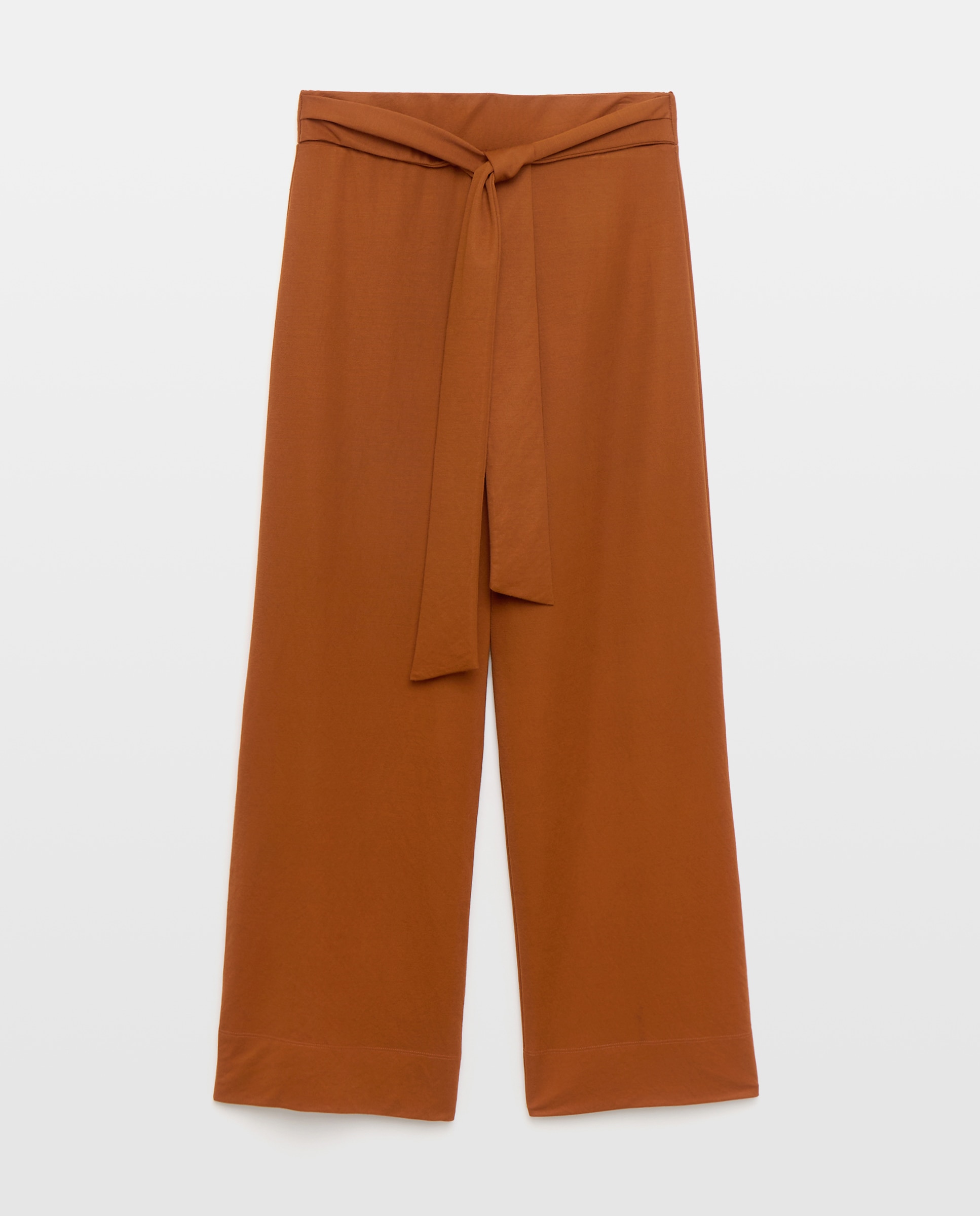 Pantalón de mujer ancho con lazada Toffee-4