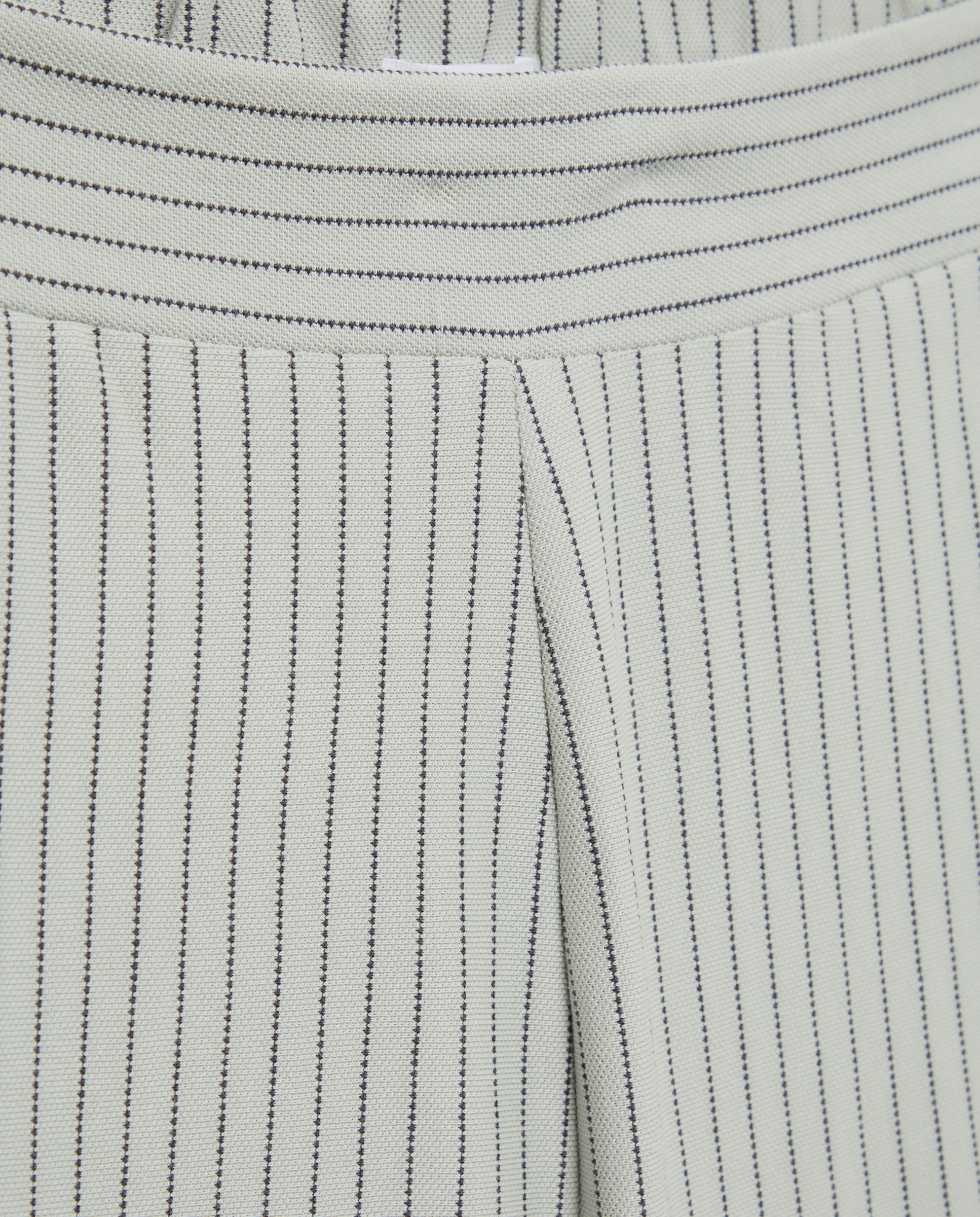 Pantalon de mujer ancho de rayas Verde-5