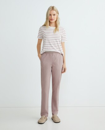 Pantalón saten goma rib