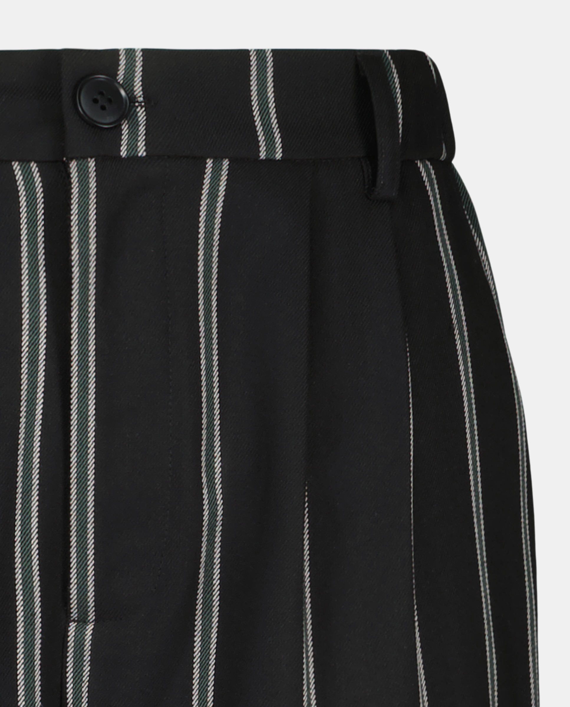 Pantalón de mujer sastrero de rayas Verde-5
