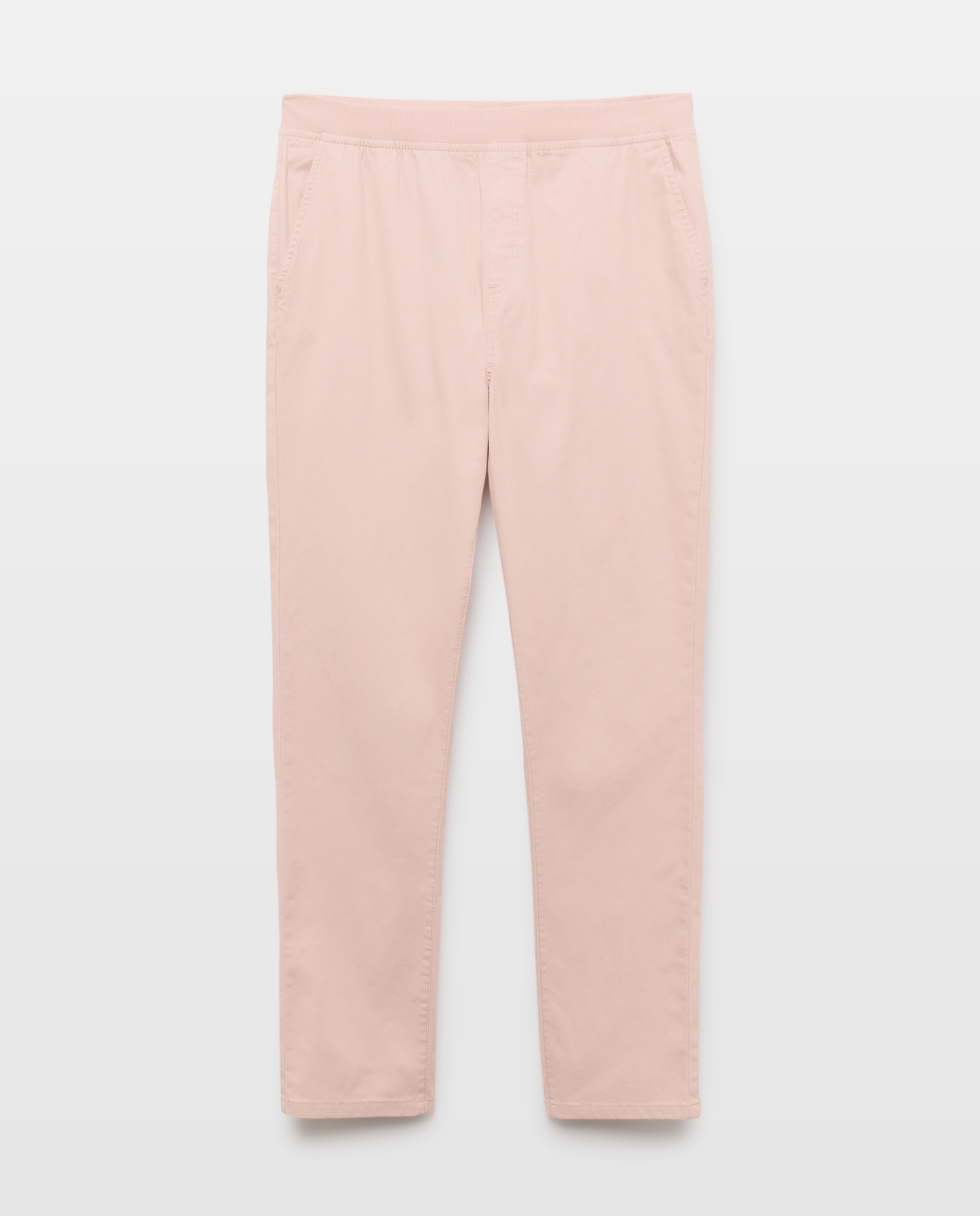 Pantalón largo con goma elástica de mujer 220 Rosa palo-4