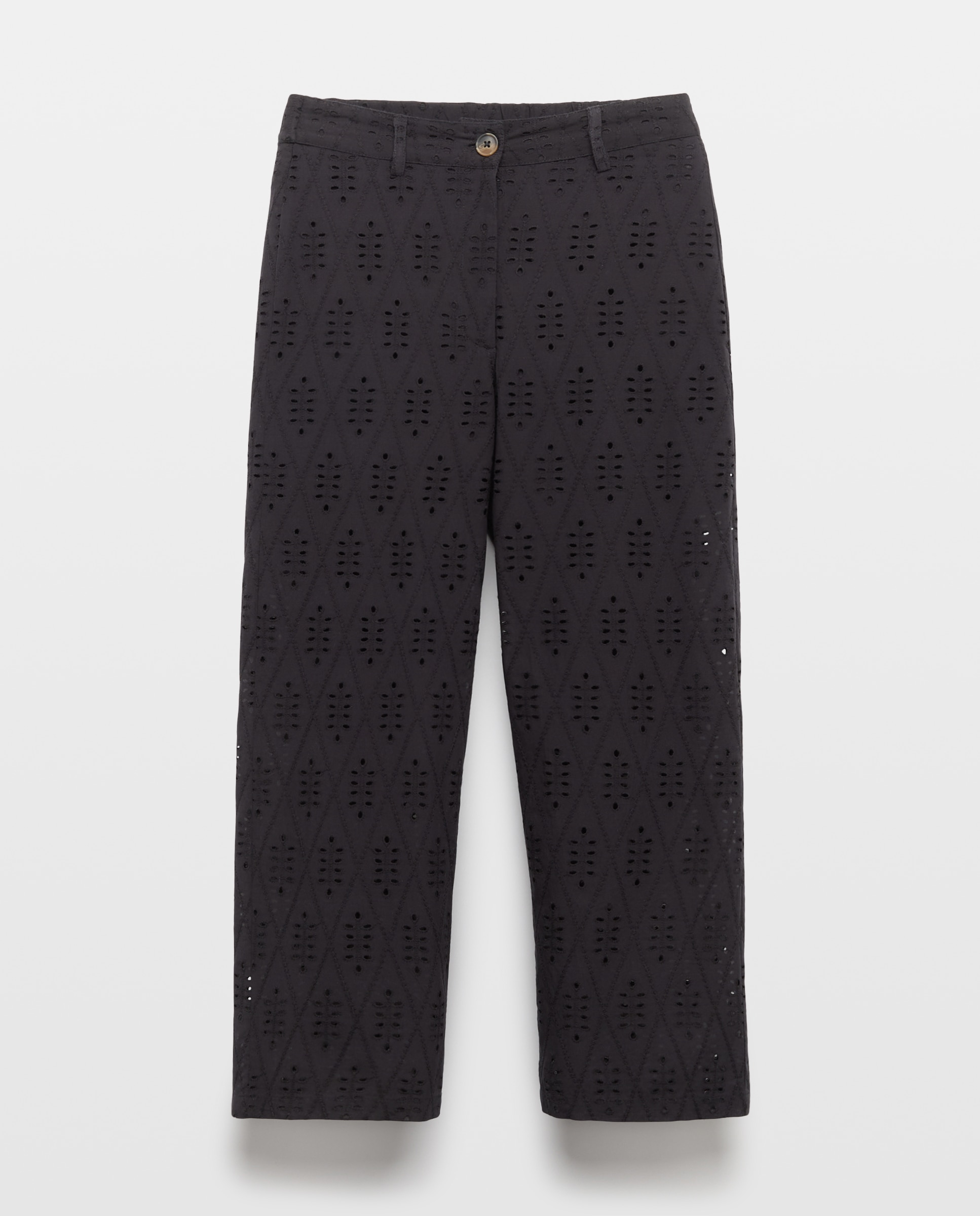 Pantalón de mujer bordado total look Negro-4