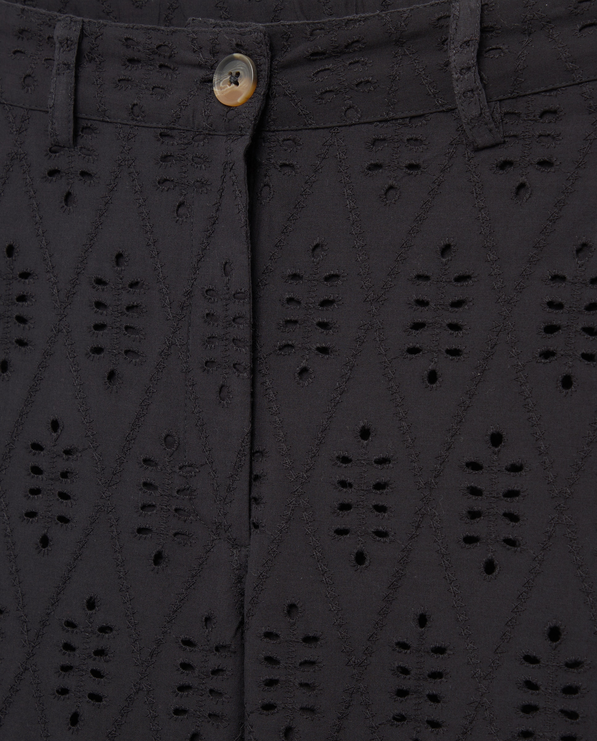 Pantalón de mujer bordado total look Negro-5