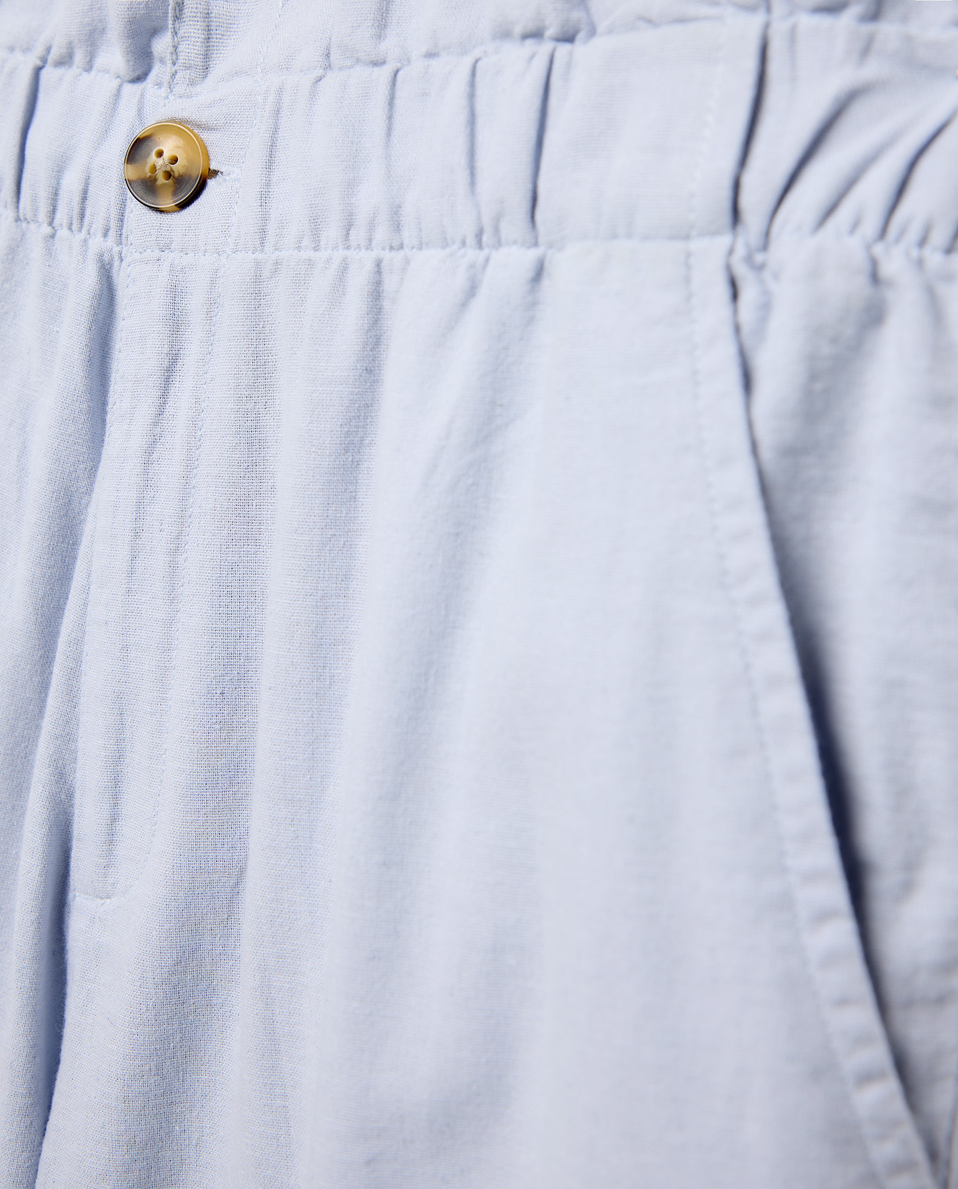 Pantalón de mujer de algodón con cintura elástica Azul Cielo-5