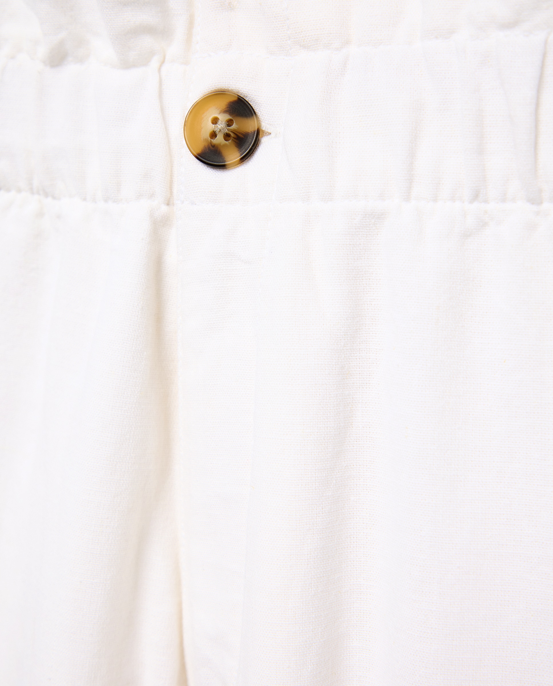 Pantalón de mujer de algodón con cintura elástica 120 Crudo-5