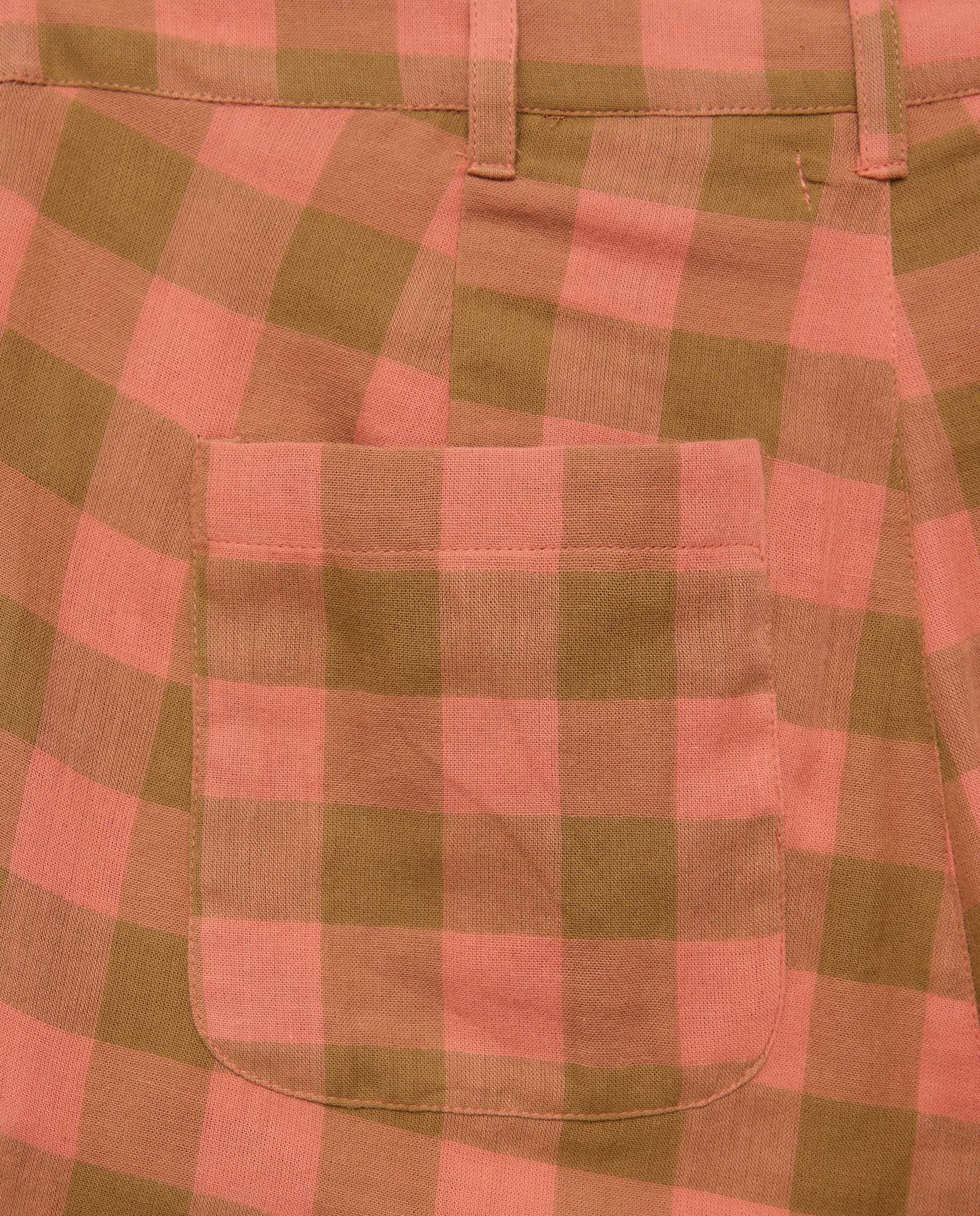 Pantalón de mujer de cuadros total look Rojo-5