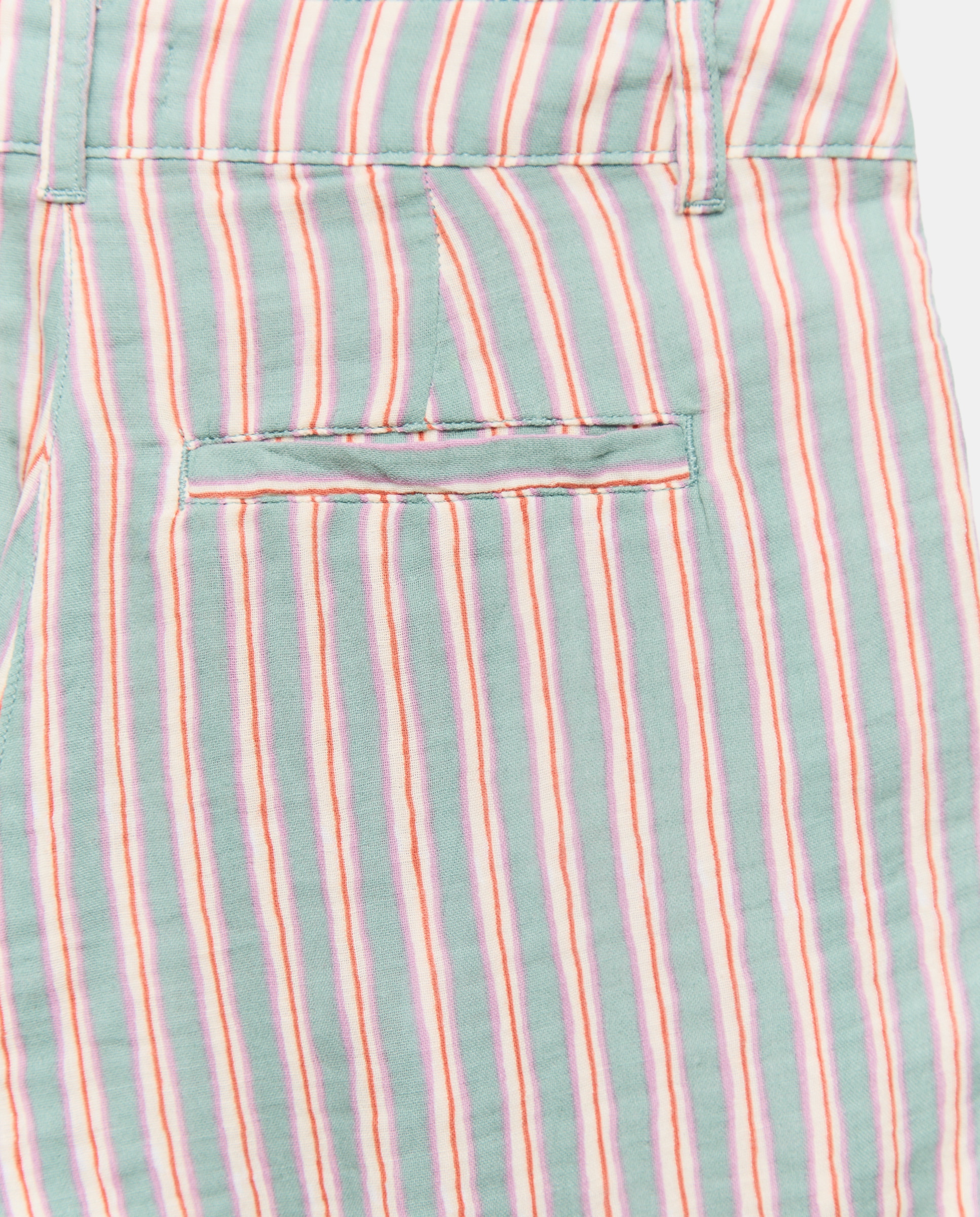 Pantalón de mujer de rayas total look Verde-5