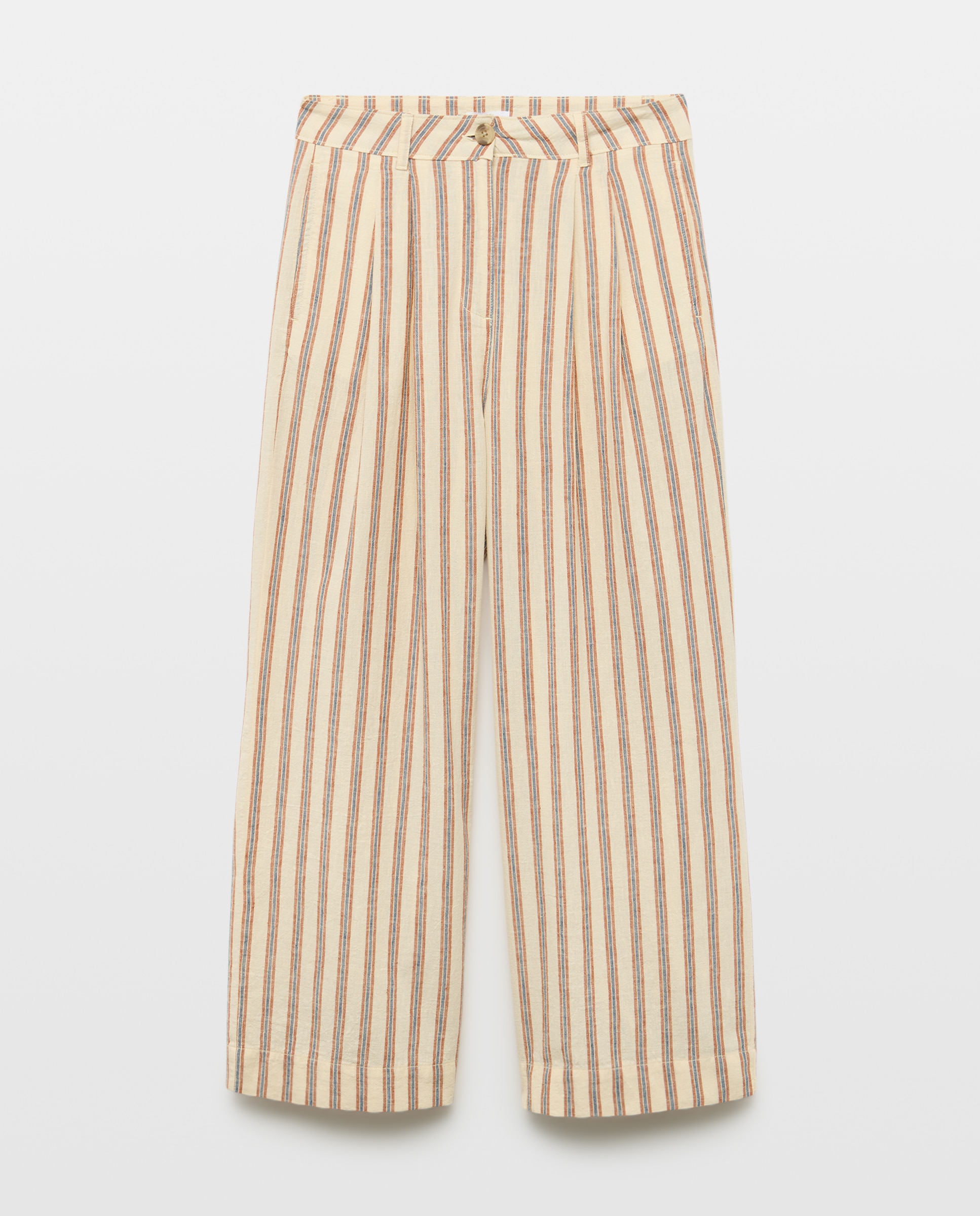 Pantalón de mujer de rayas total look Azul marino-4