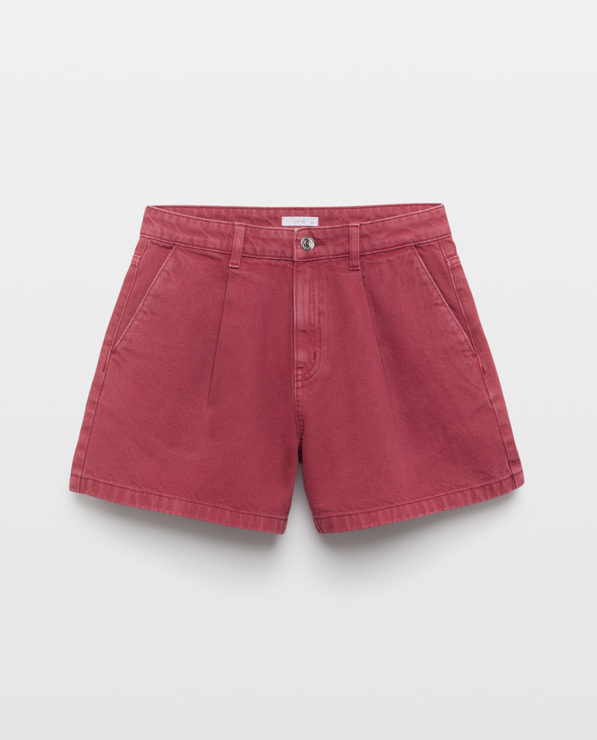 Short de mujer con pinzas Plata-4