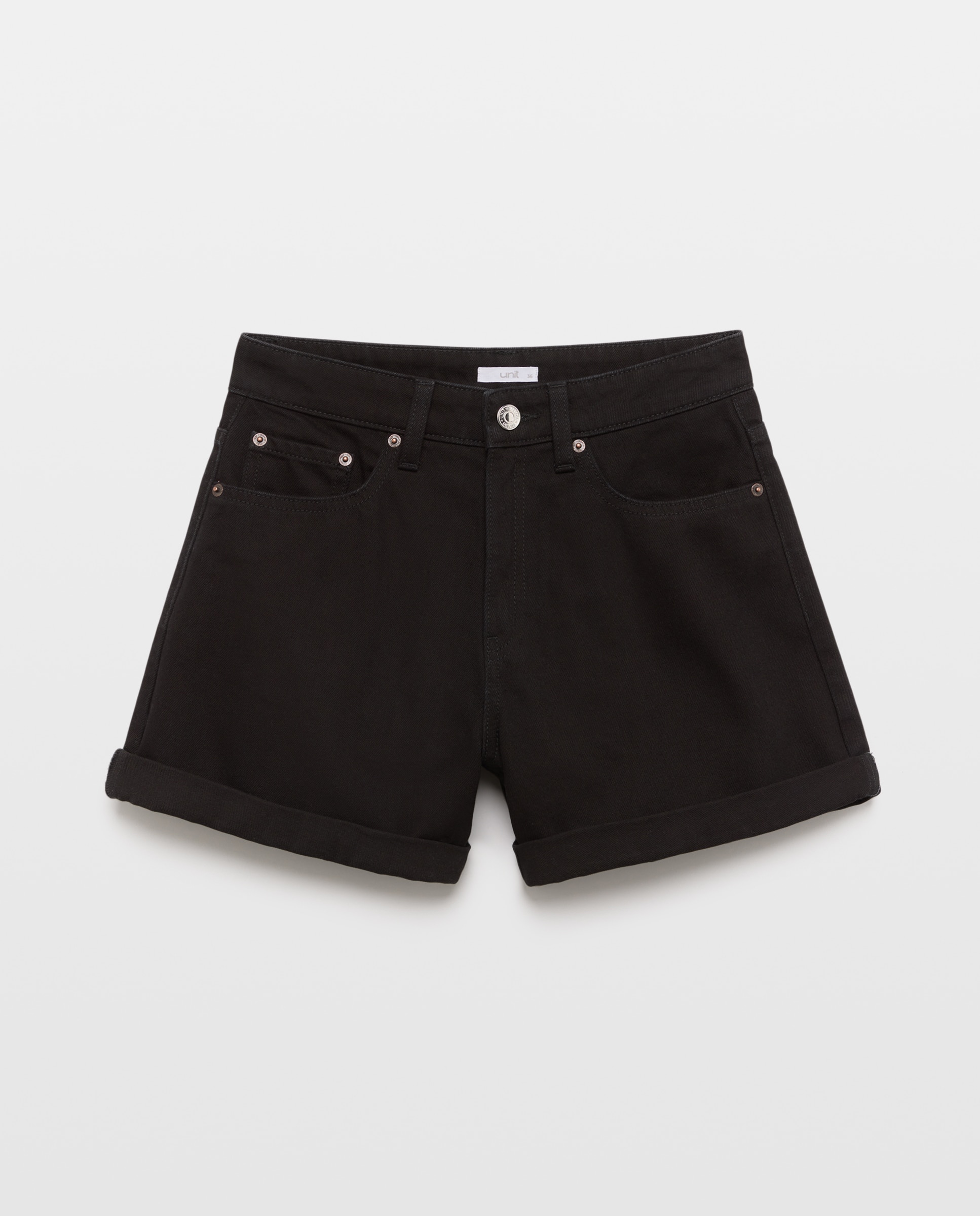 Short de mujer denim Negro intenso-4