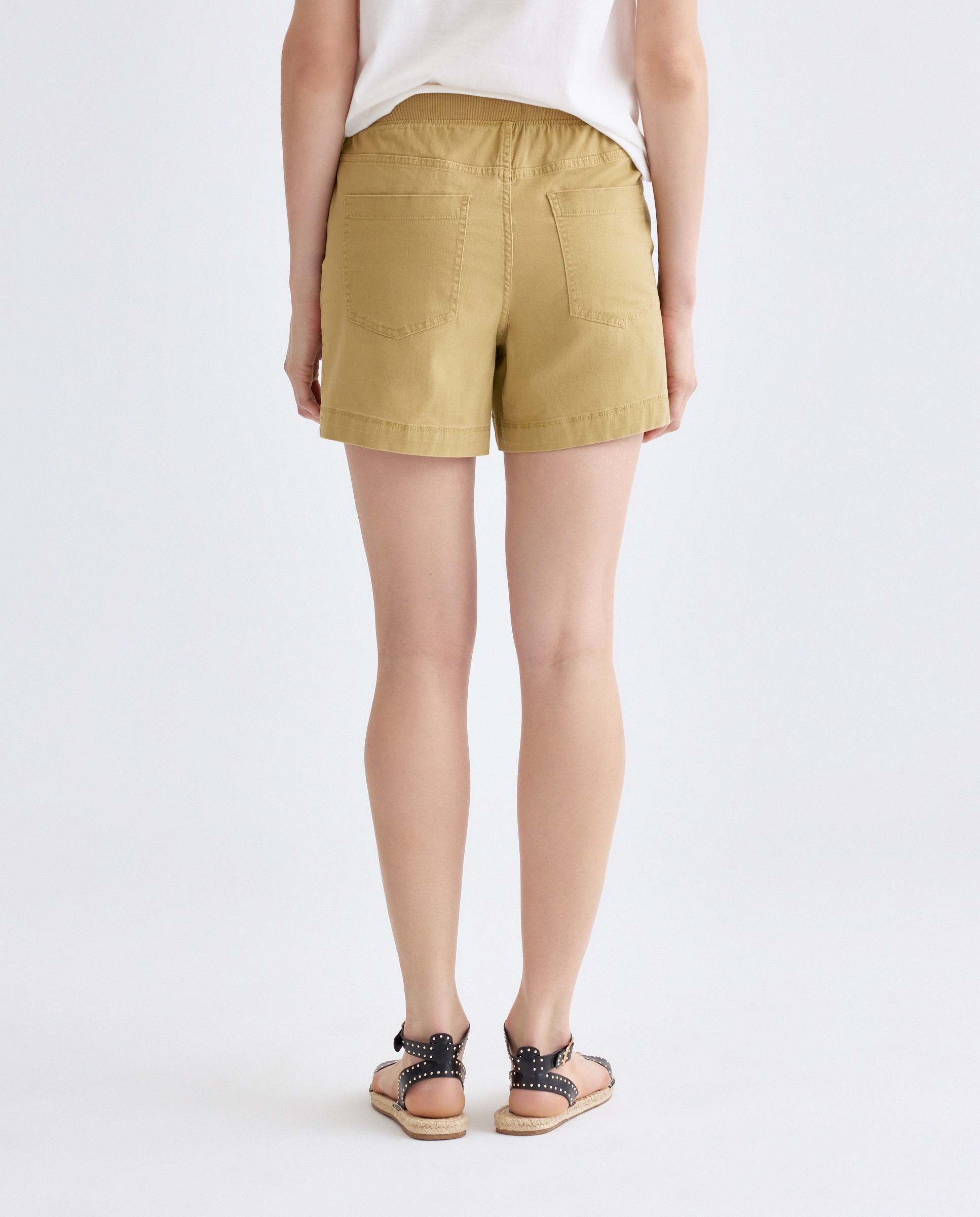 Short de mujer corto con goma elástica 520 Kaki-3