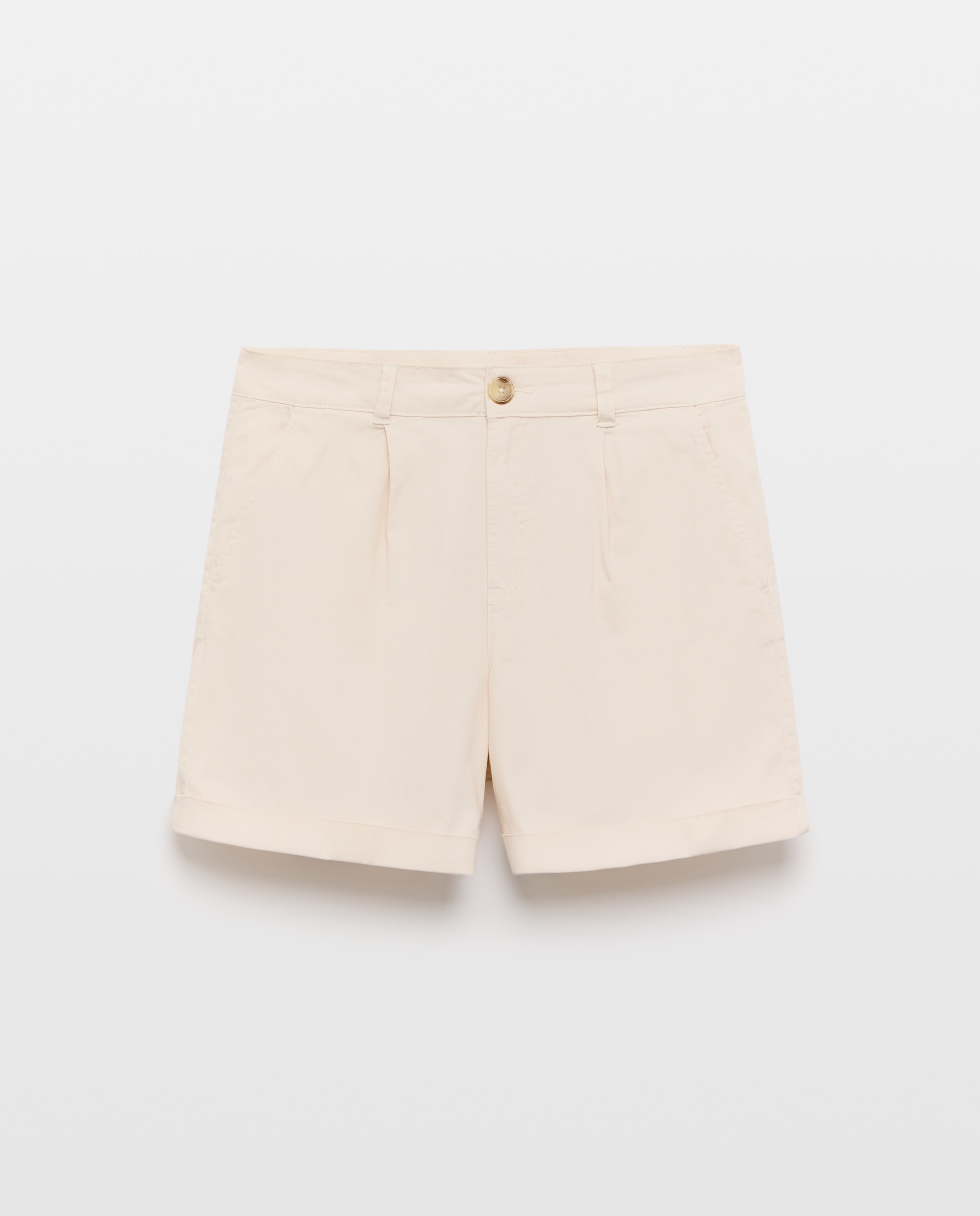 Short de mujer con pinzas 120 Crudo-4