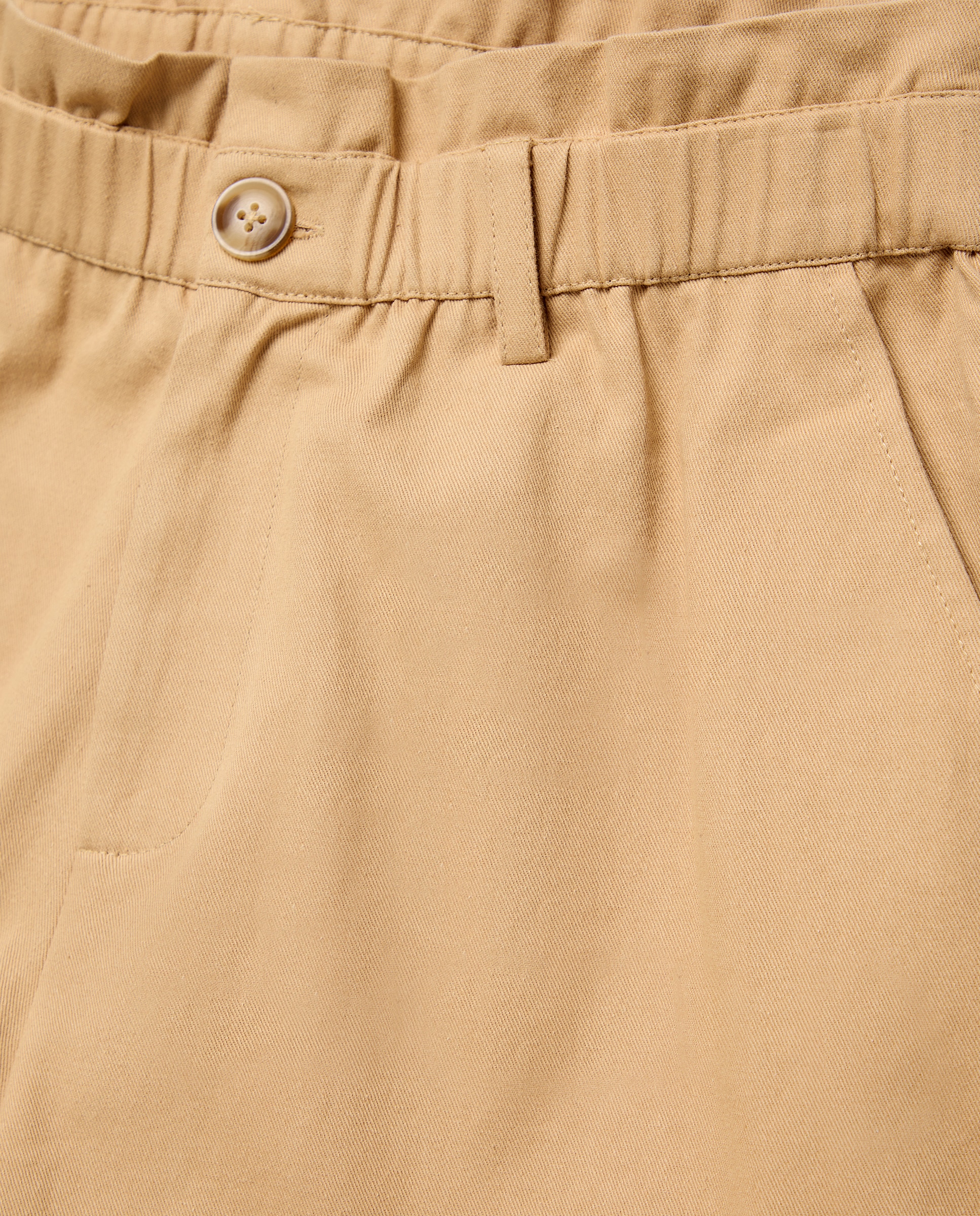 Shorts de mujer con cintura elástica Beige-5