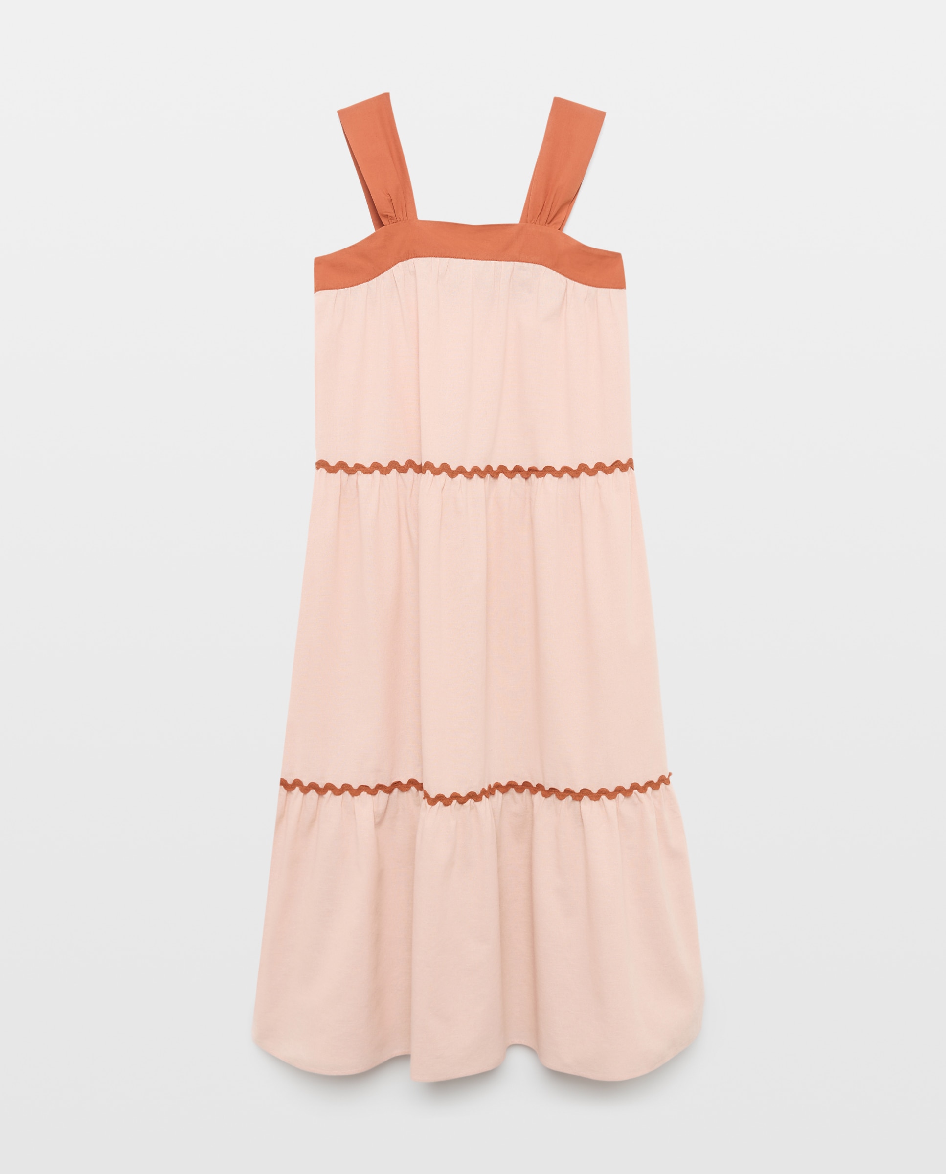 Vestido de mujer con contrastes 200 Rosa-5