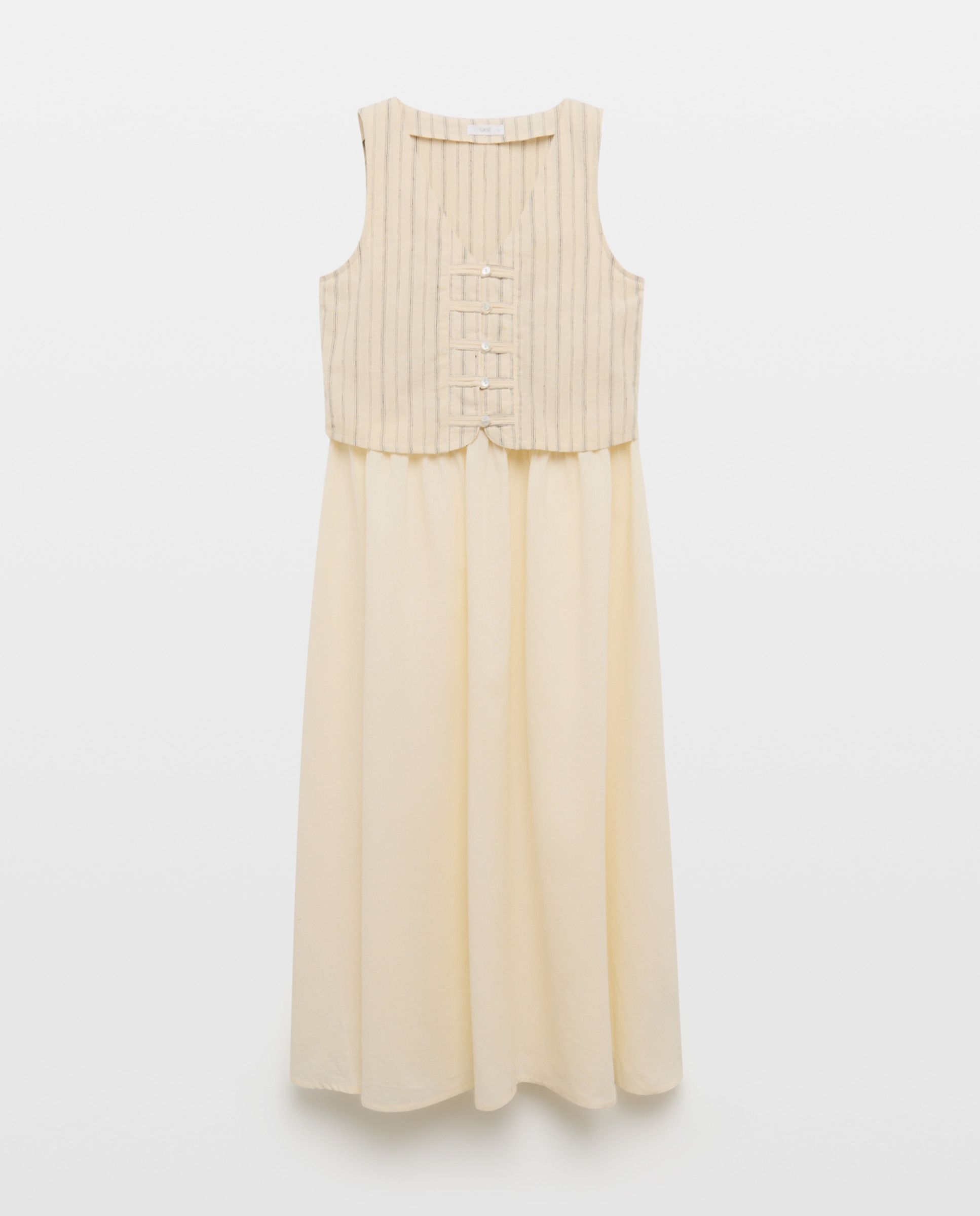Vestido de mujer con chaleco 120 Crudo-4