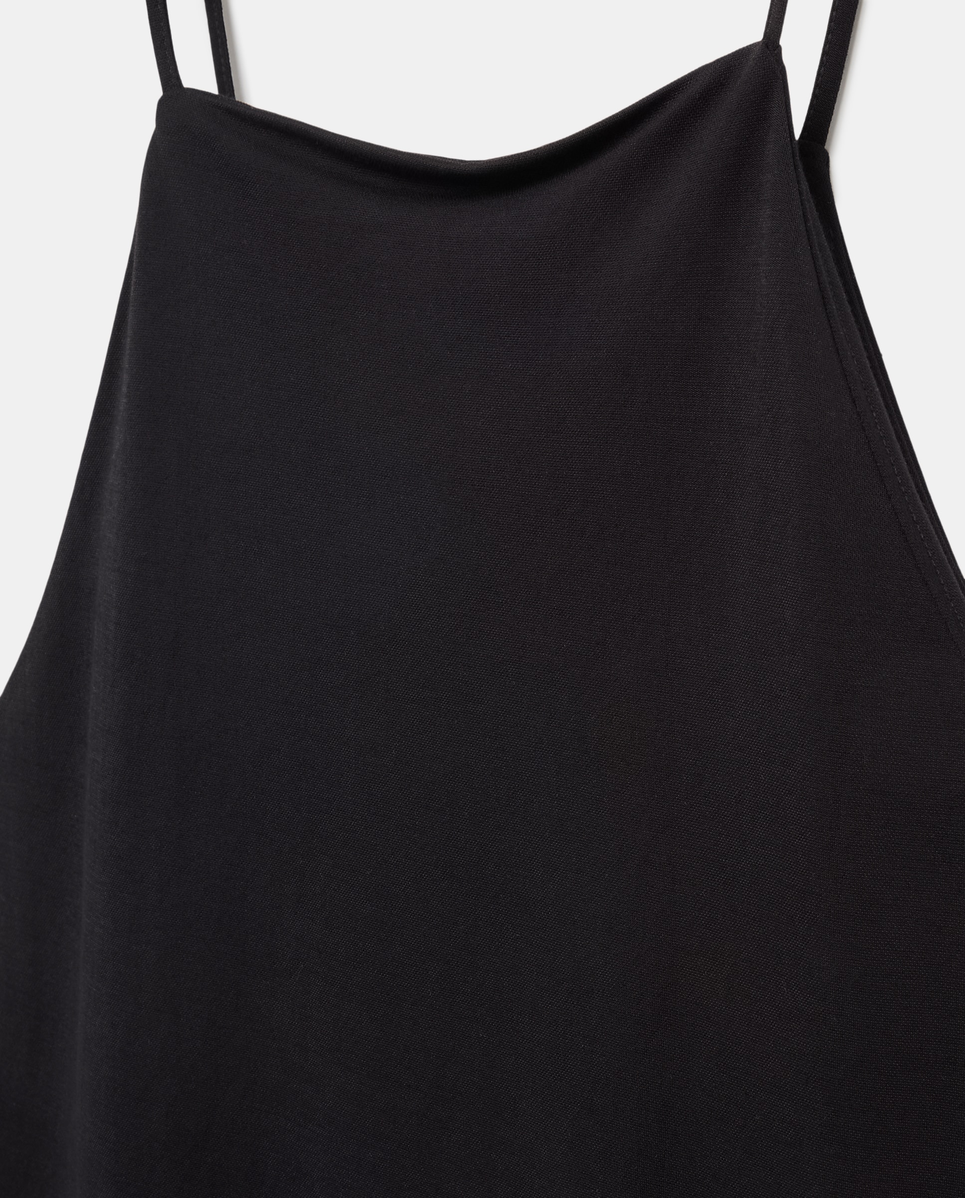 Vestido de mujer cuello halter tirante fino Negro-5