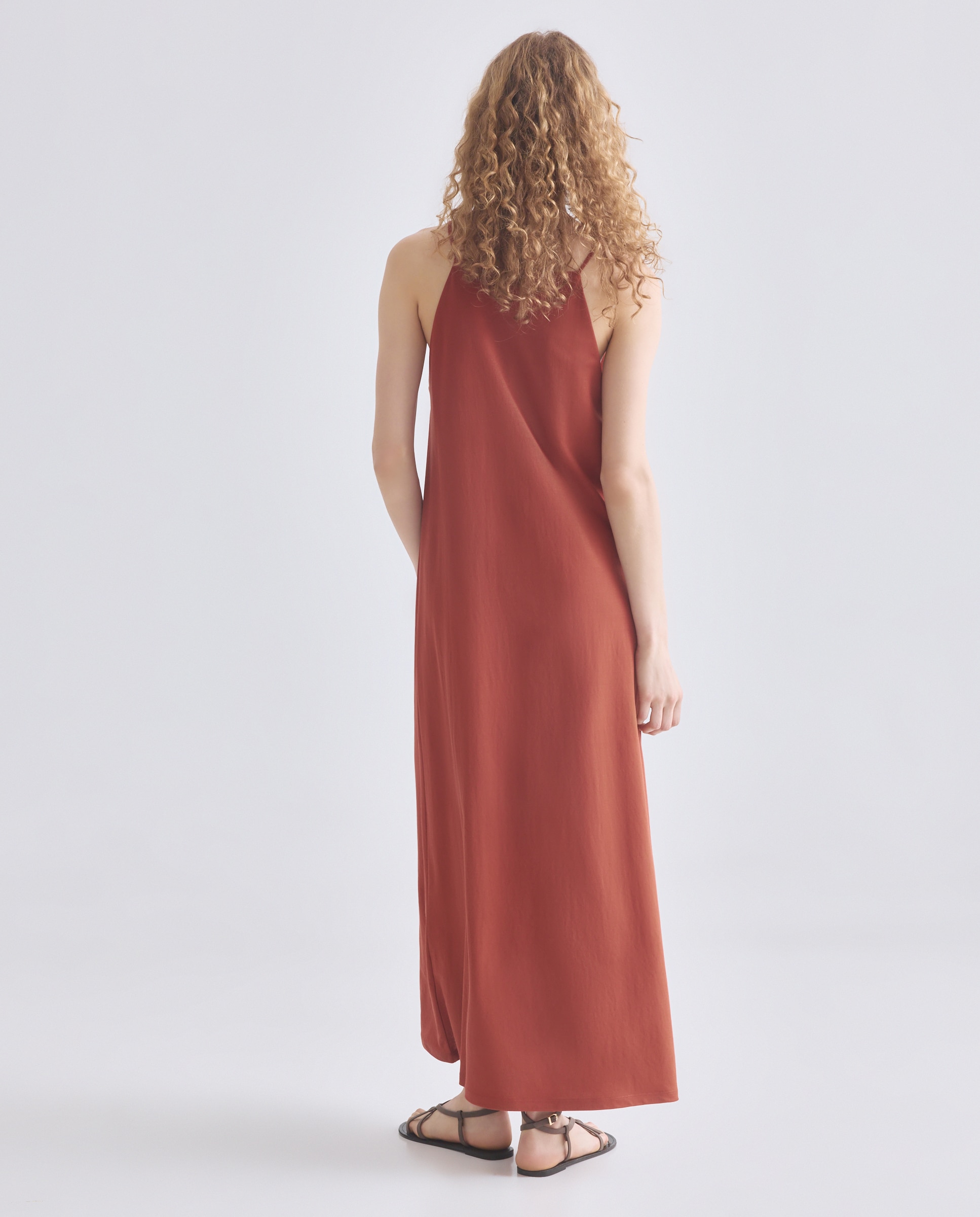 Vestido de mujer cuello halter tirante fino Toffee-3