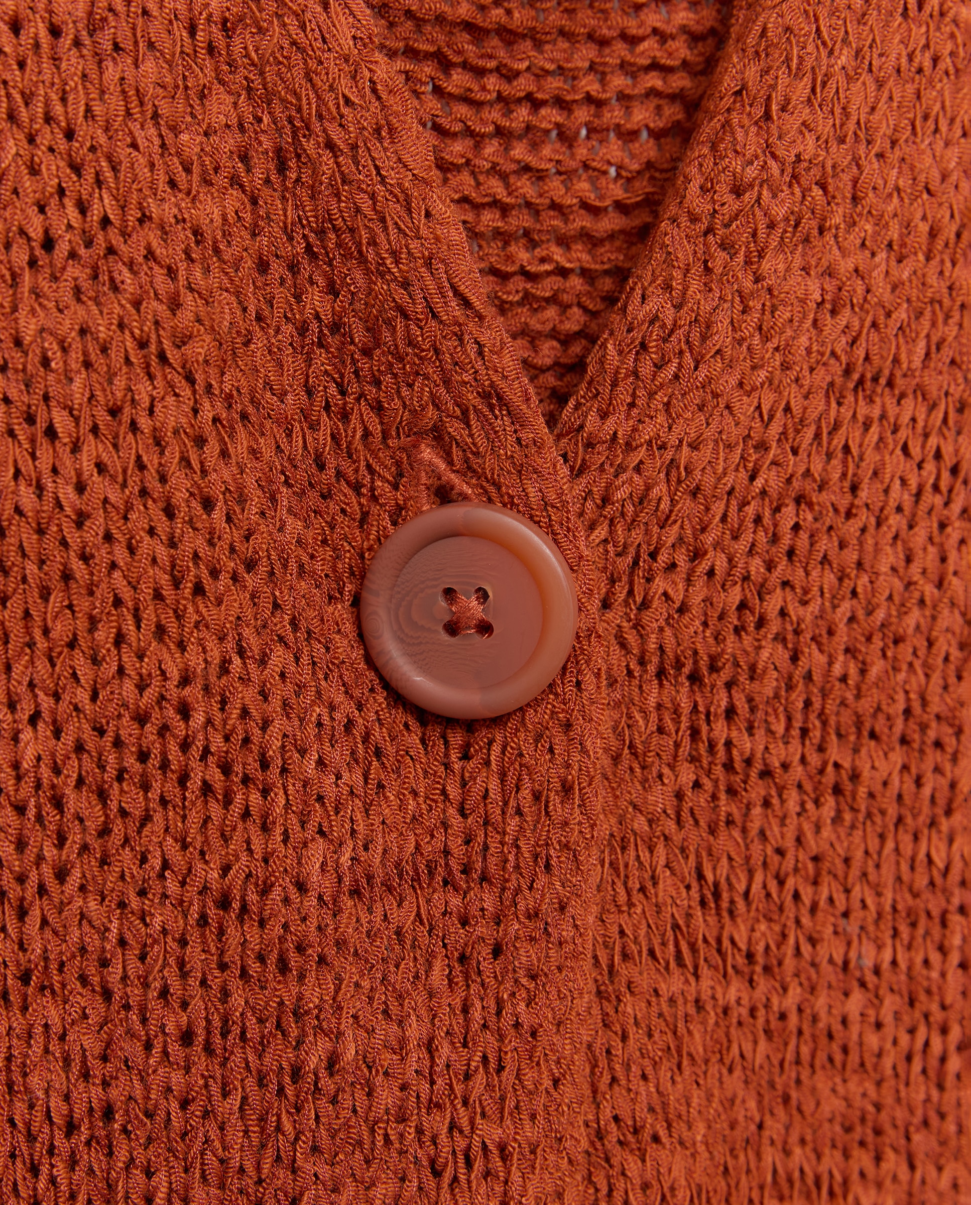 Chaleco de mujer largo Naranja quemado-5