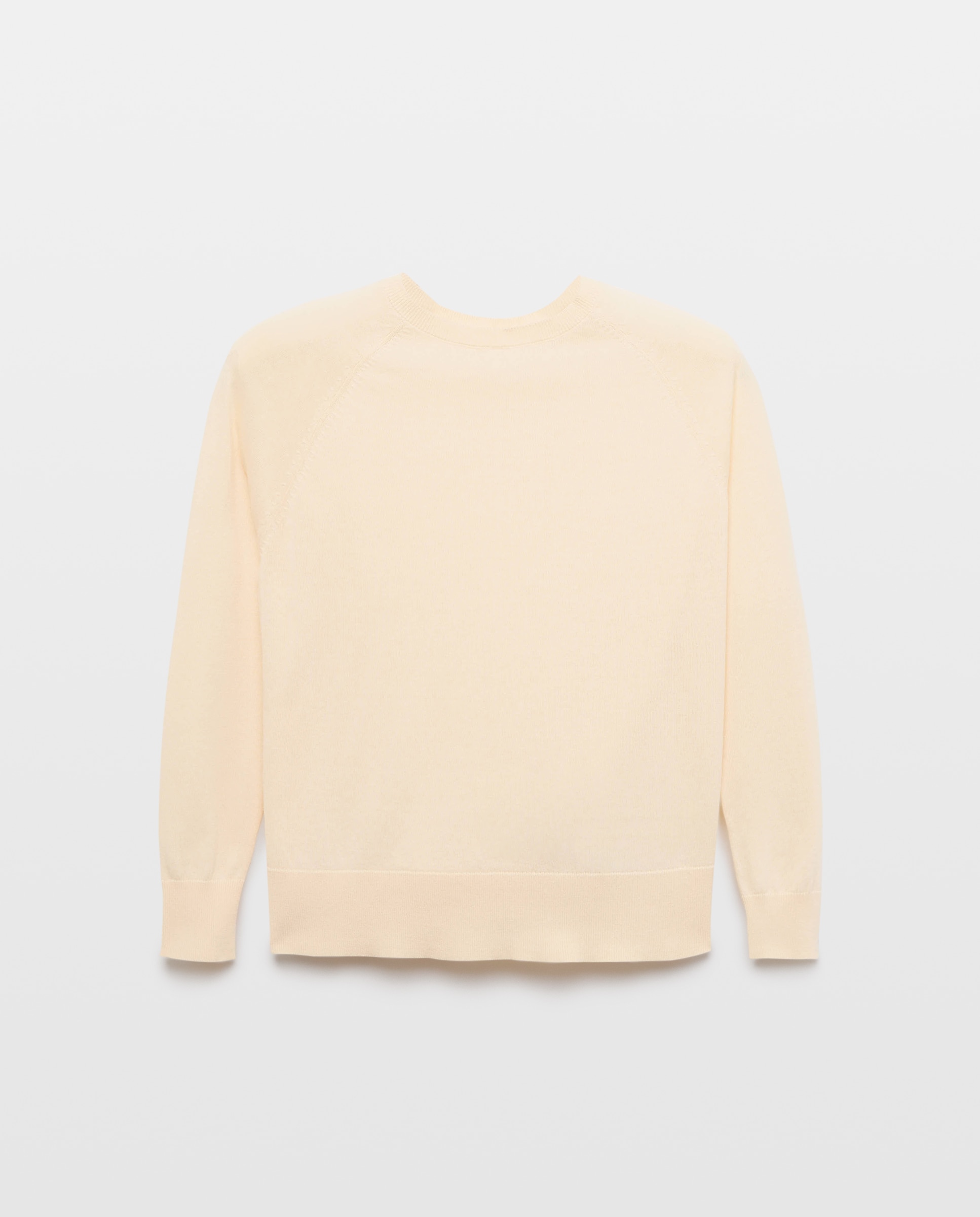 Jersey de mujer de algodón fino cuello caja 310 Amarillo claro-4