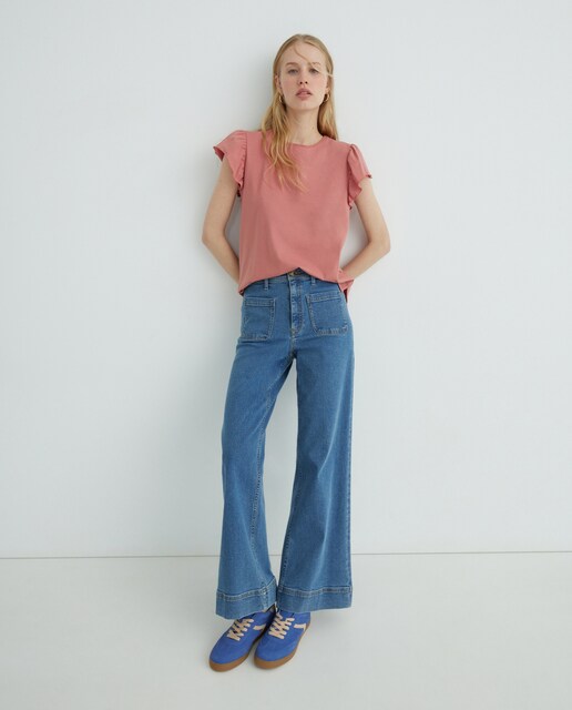 Imagen 0 de Camiseta mujer manga volante