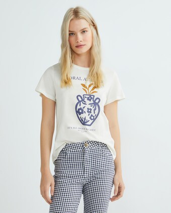 Camiseta de mujer manga corta con estampado