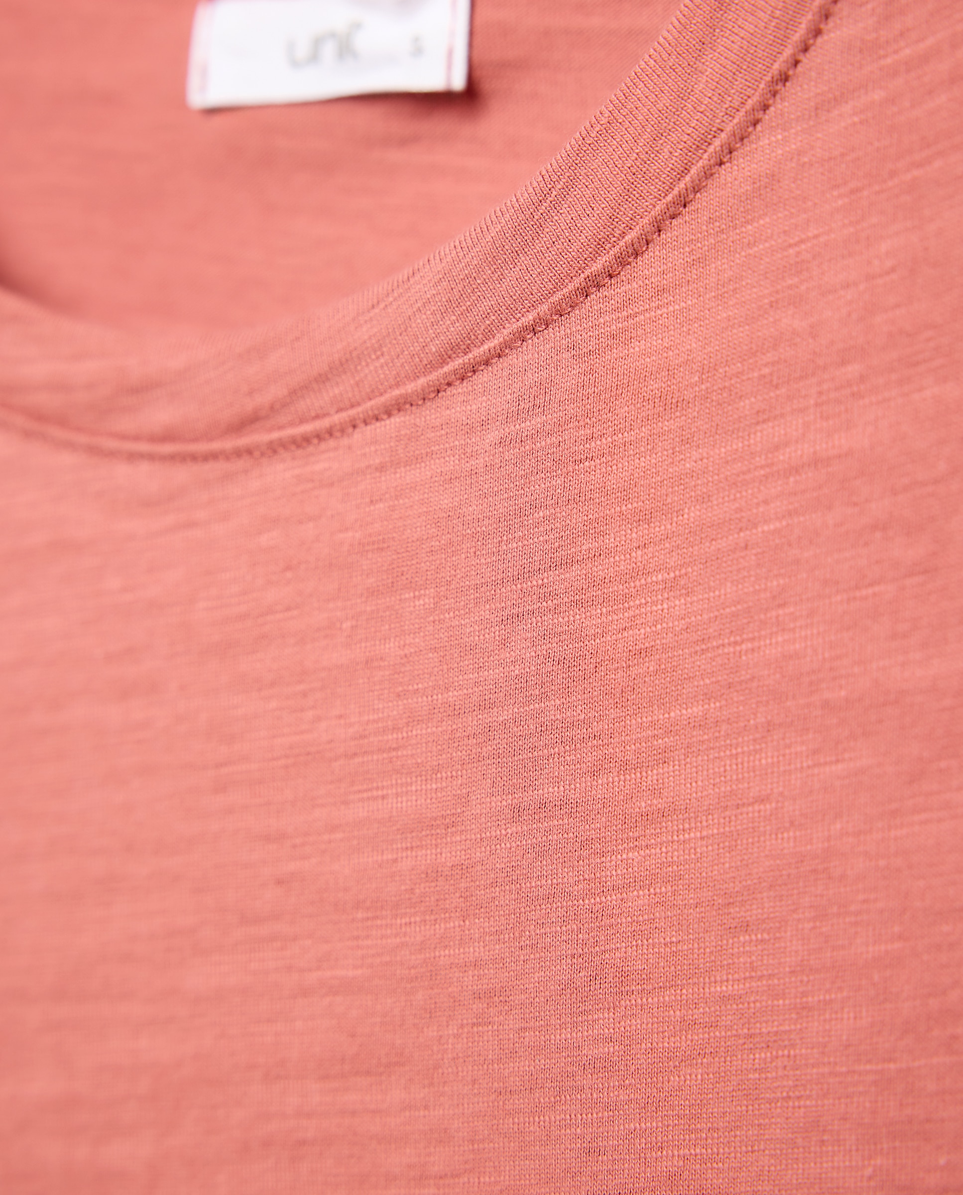 Camiseta básica de mujer cuello caja 230 Rosa oscuro-5
