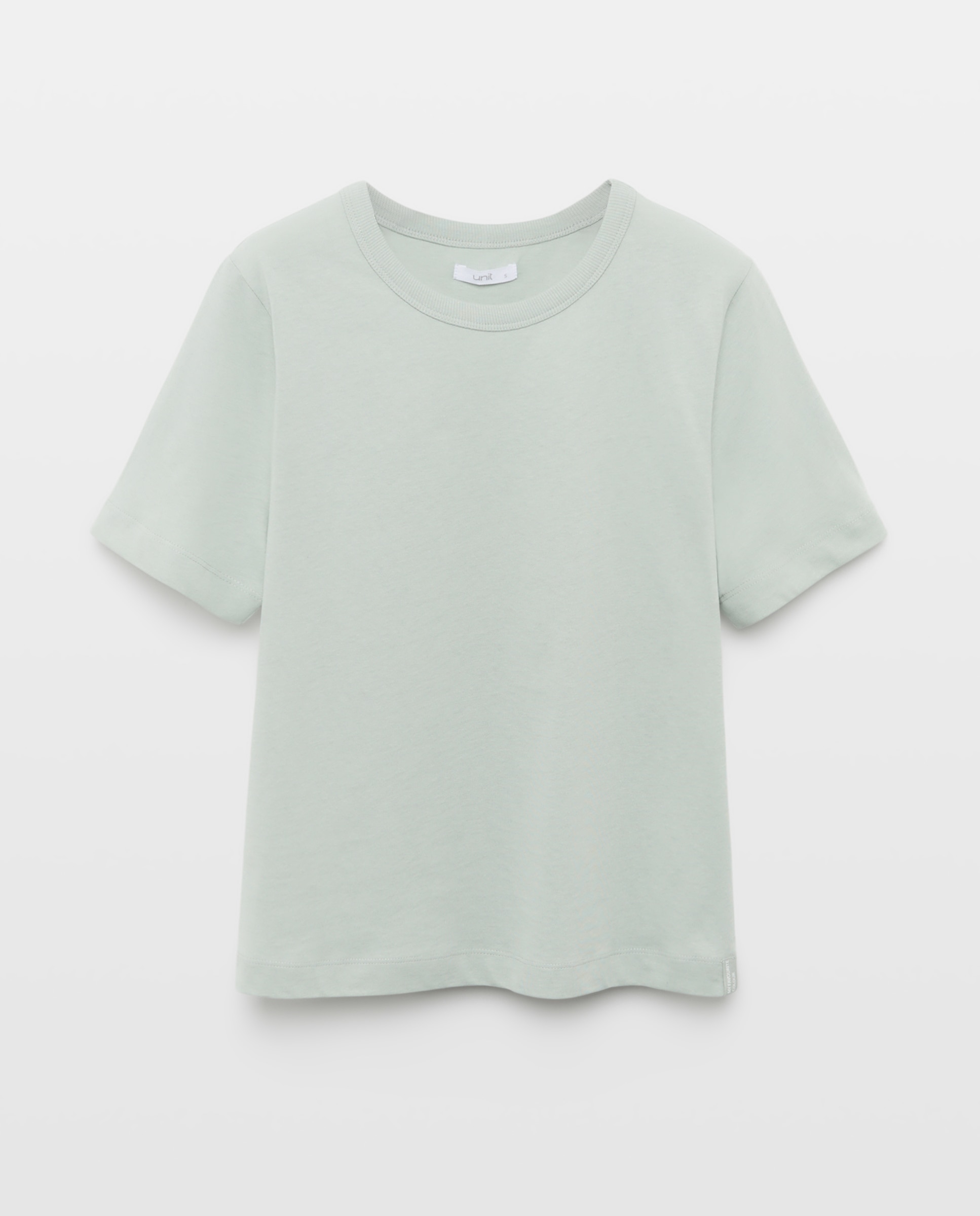 Camiseta básica de mujer cuello caja 582 Verde agua-5
