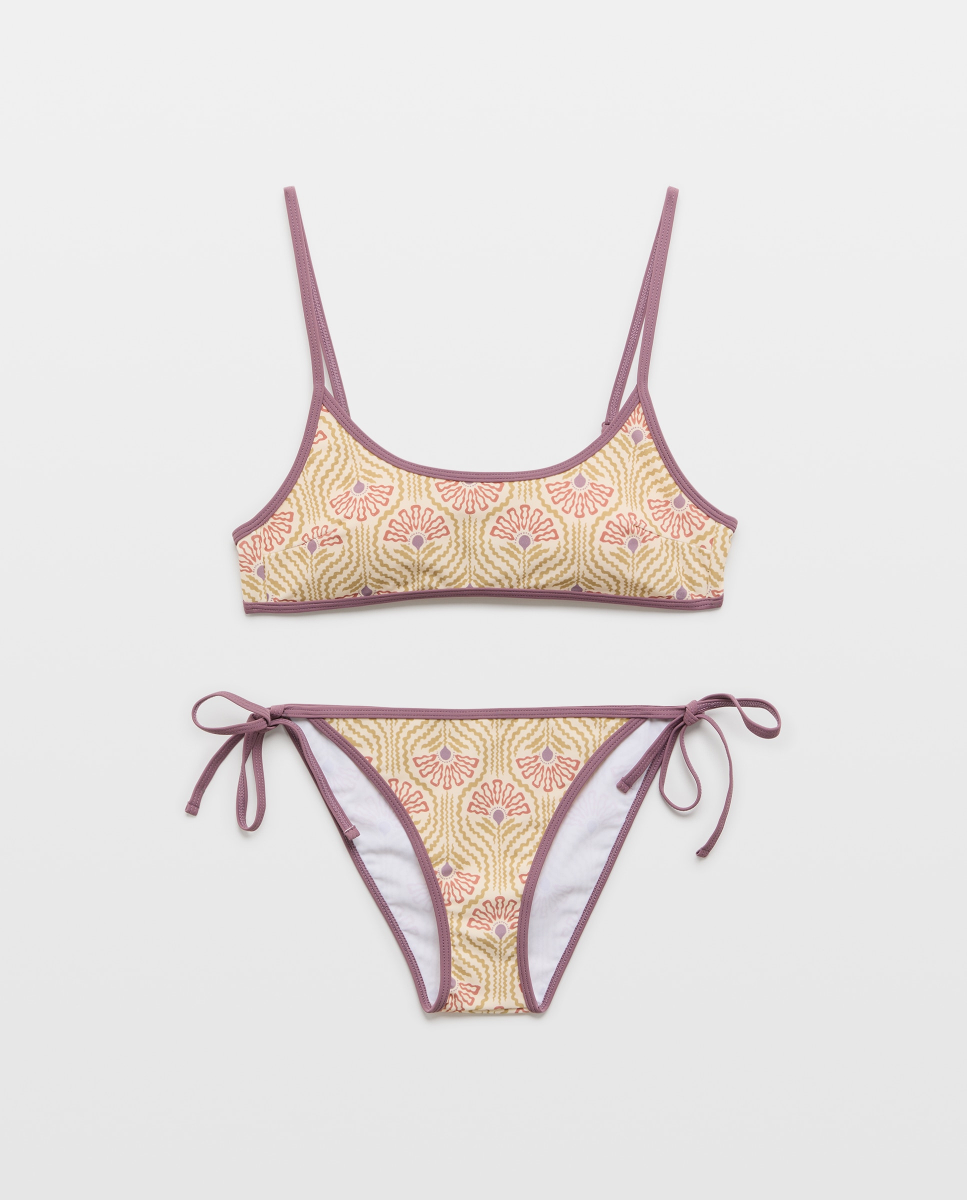 Bikini mujer escote pico contraste 520 Kaki-4