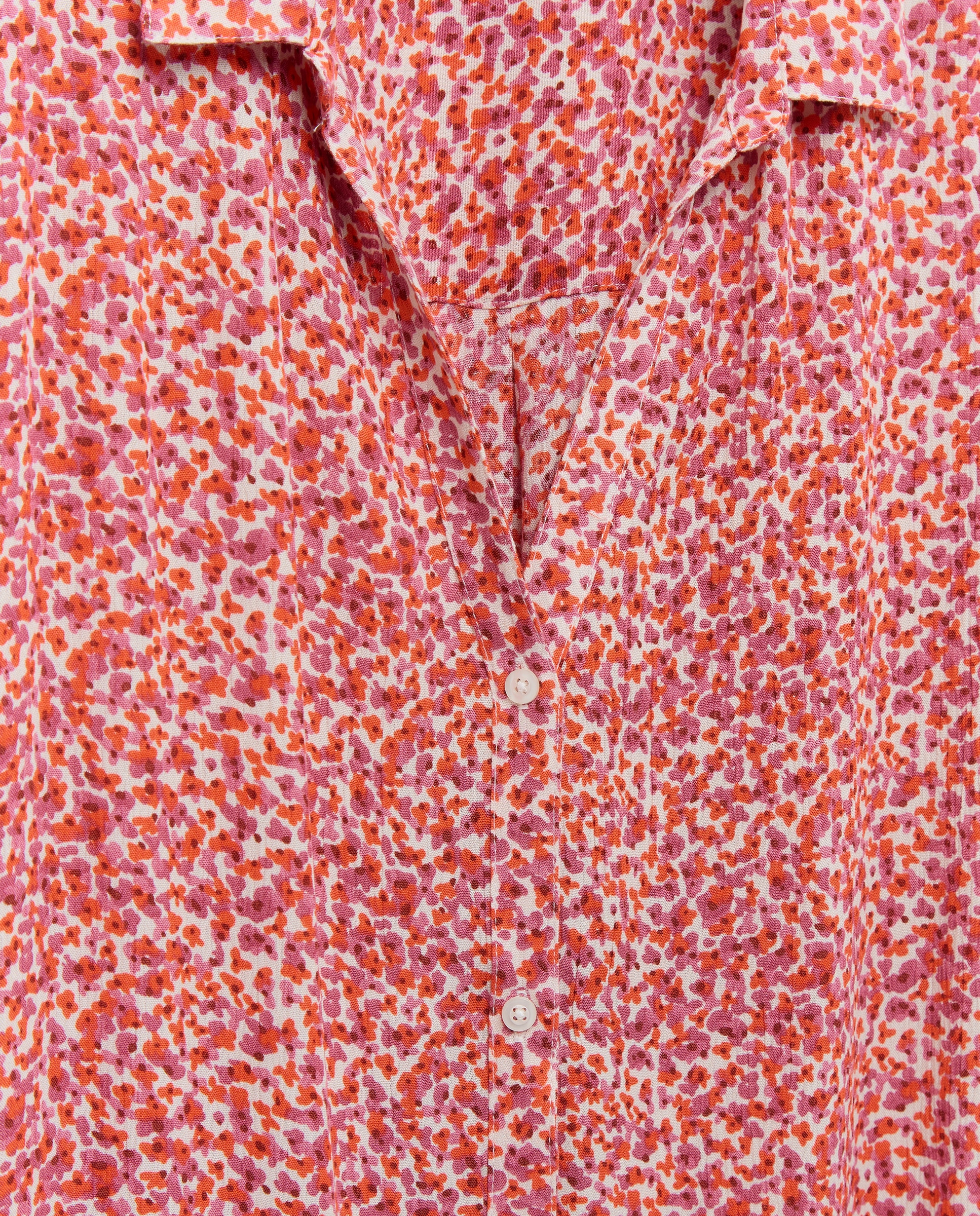 Caftán mujer camisero estampado Rosa-4