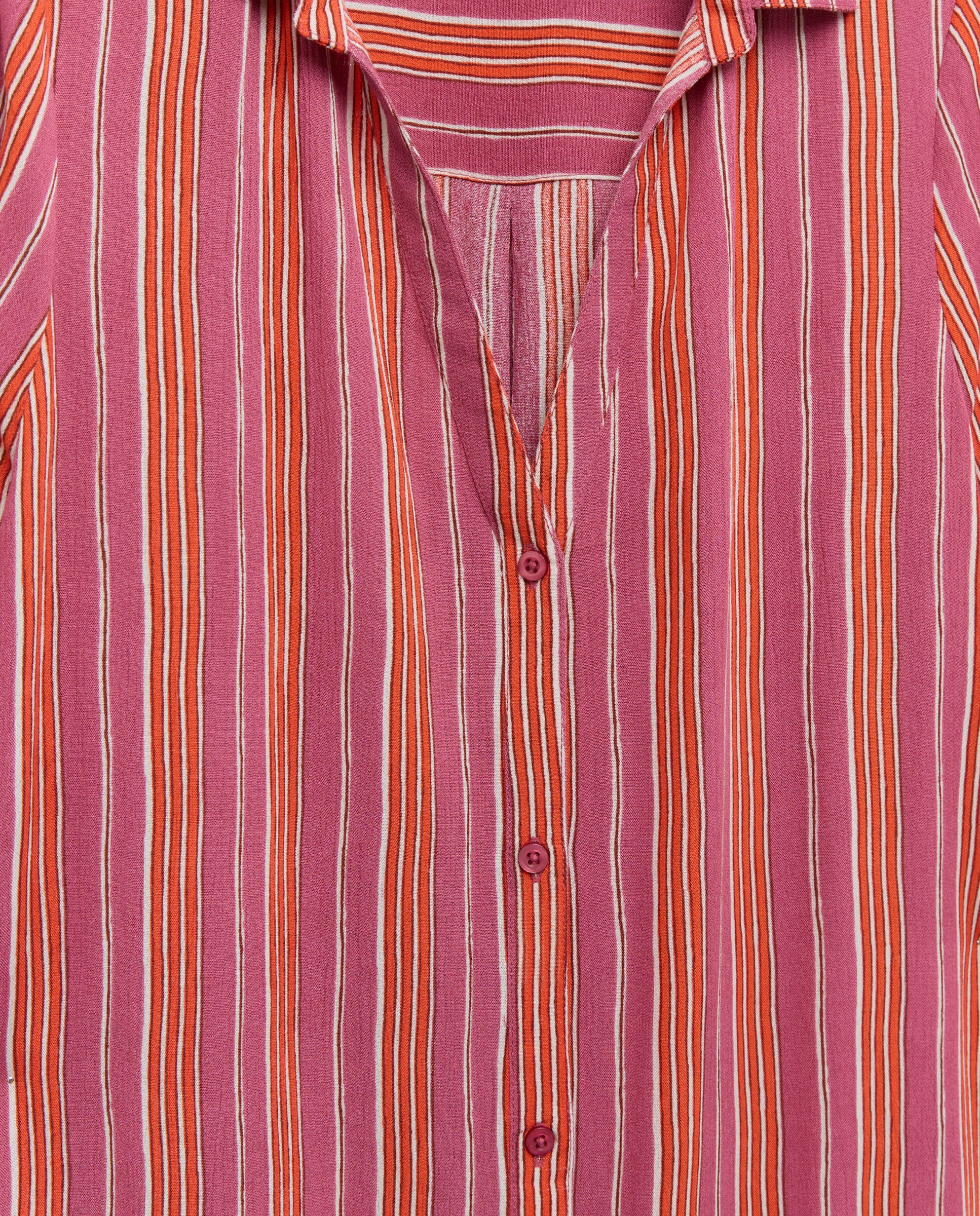 Caftán mujer camisero estampado Rosa-4