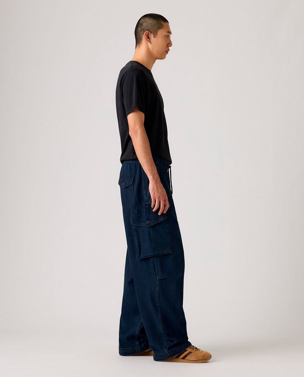Calças Baggy Field Cargo™ Azul-marinho-4