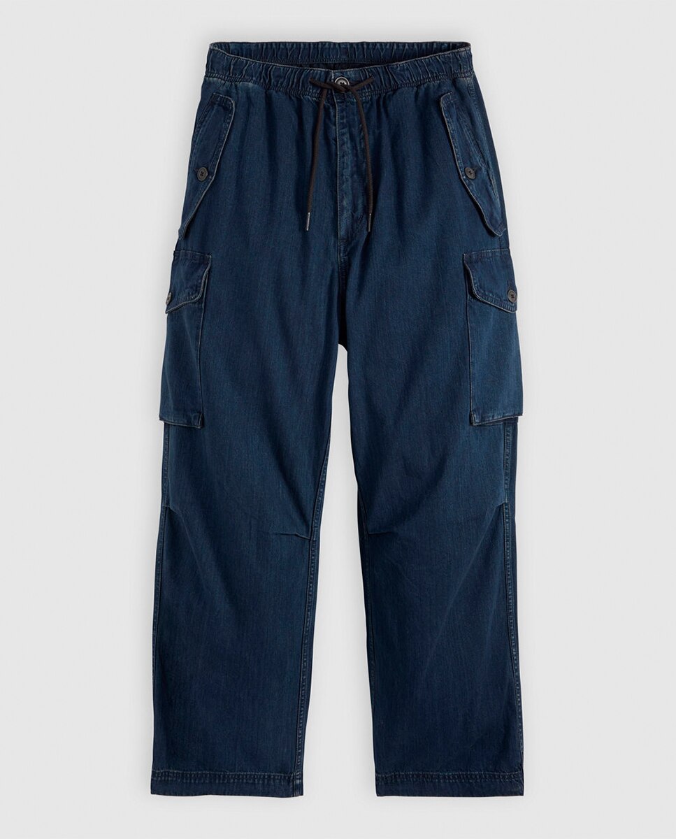 Calças Baggy Field Cargo™ Azul-marinho-5