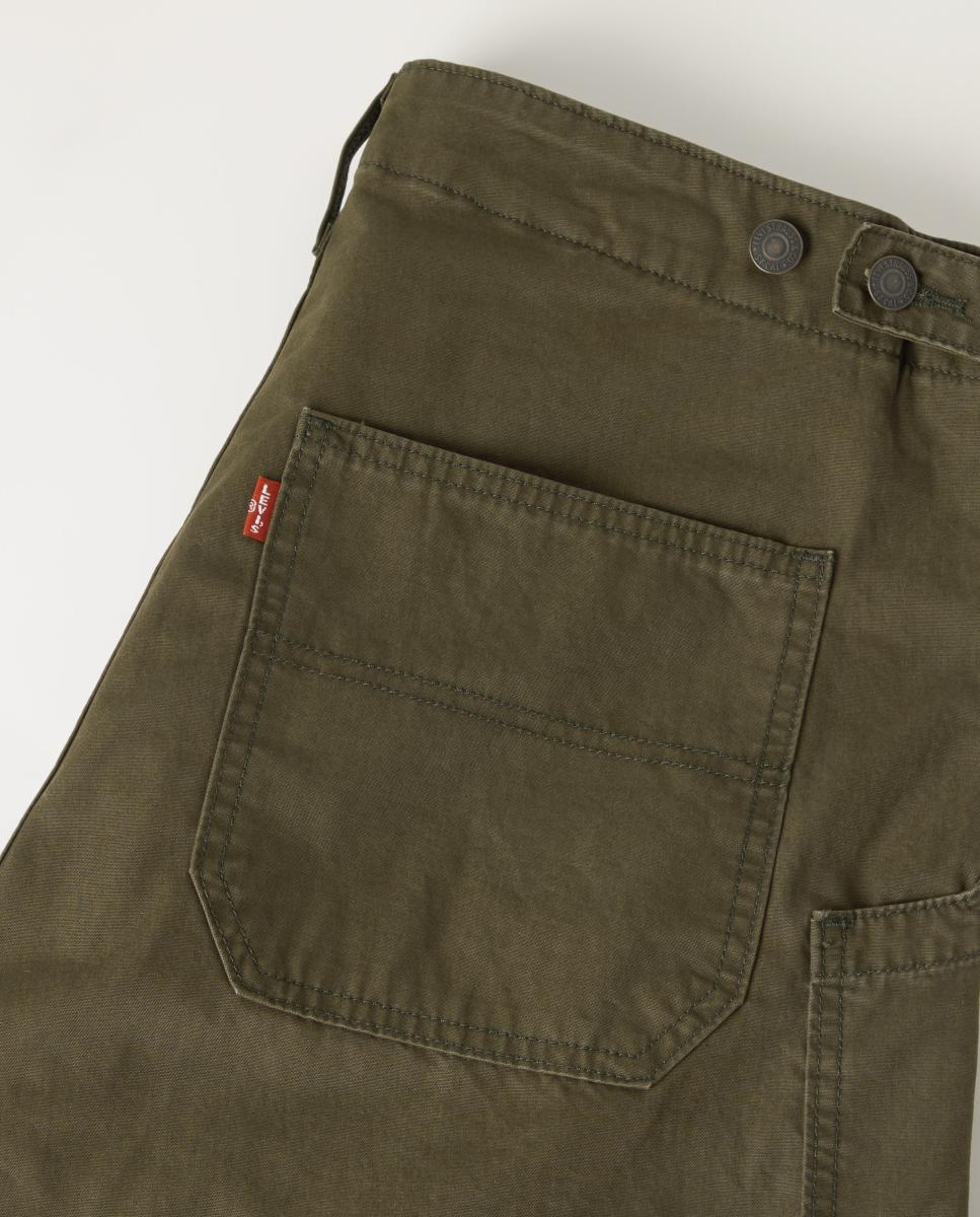 Calças Extra Baggy Cargo Verde-escuro-6