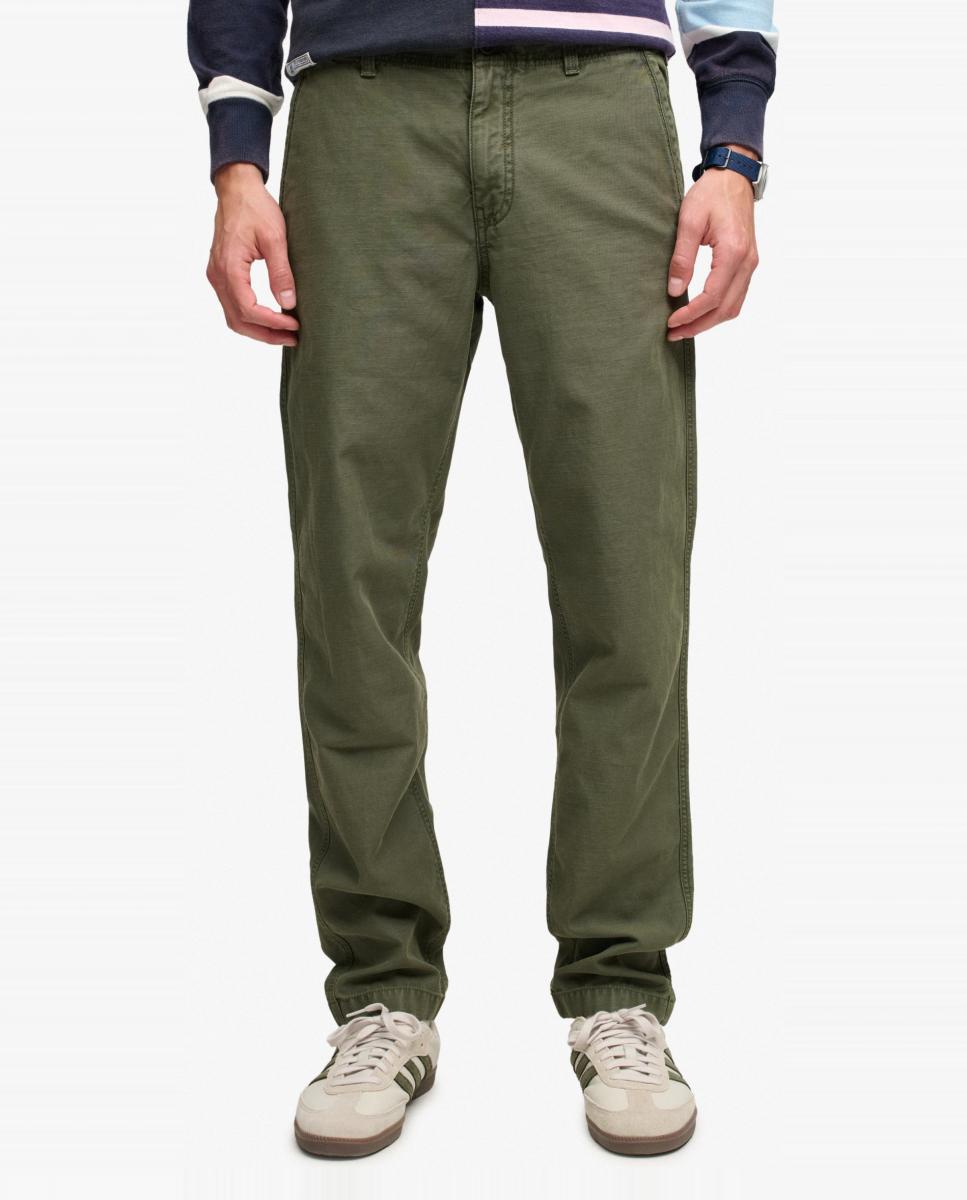 Imagem 0 de Calças Chino Tapered com Lavagem
