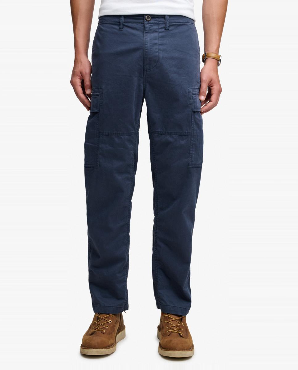 Pantalón cargo regular tapered de hombre - Superdry - Azul marino Azul marino-2