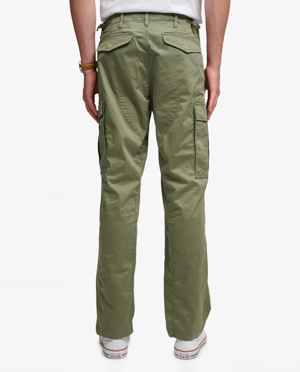Calças Cargo Regular Tapered Verde-2