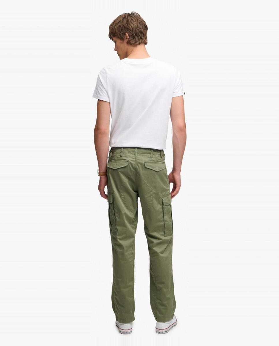 Calças Cargo Regular Tapered Verde-4