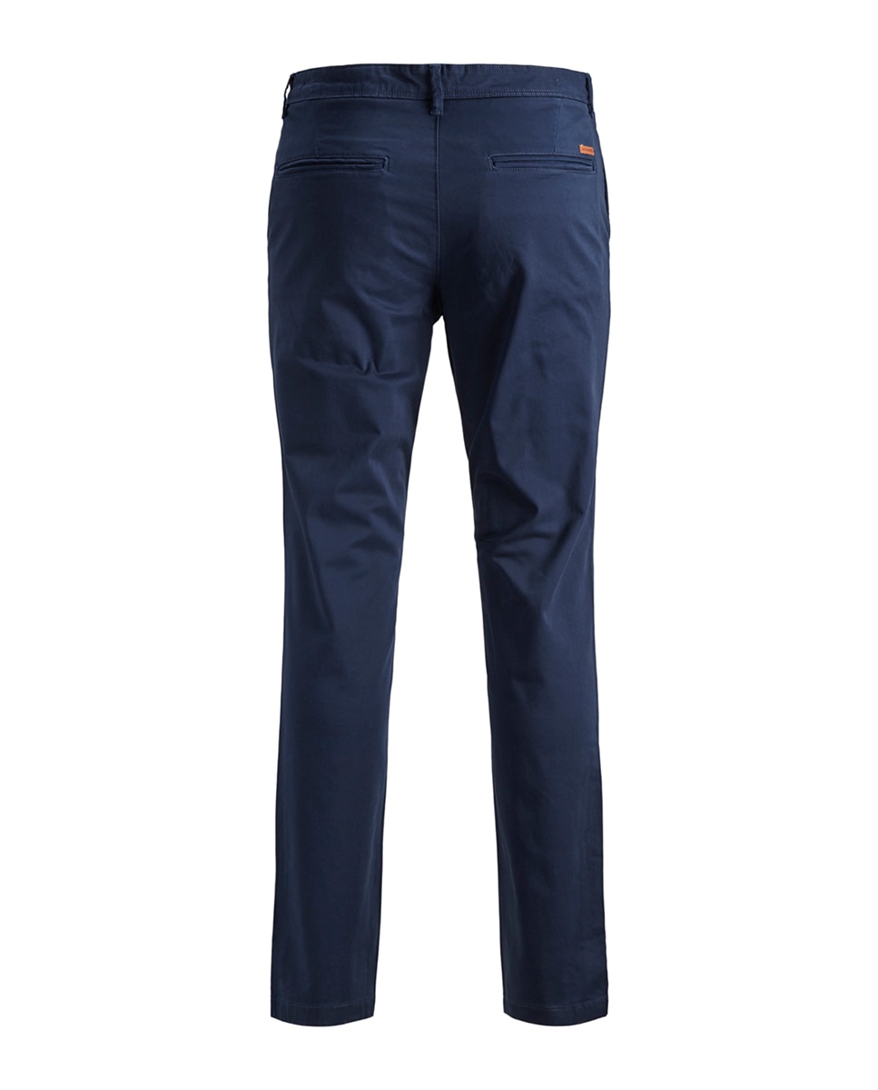 Calças chino de homem slim Azul-marinho-7