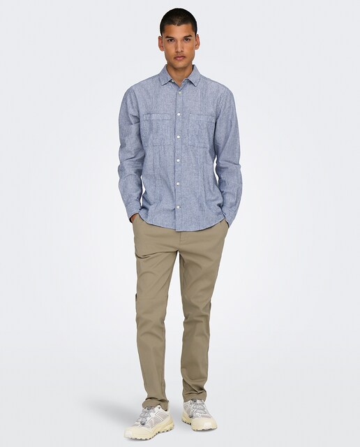 Imagen 0 de Pantalon de vestir de hombre estilo chino slim fit