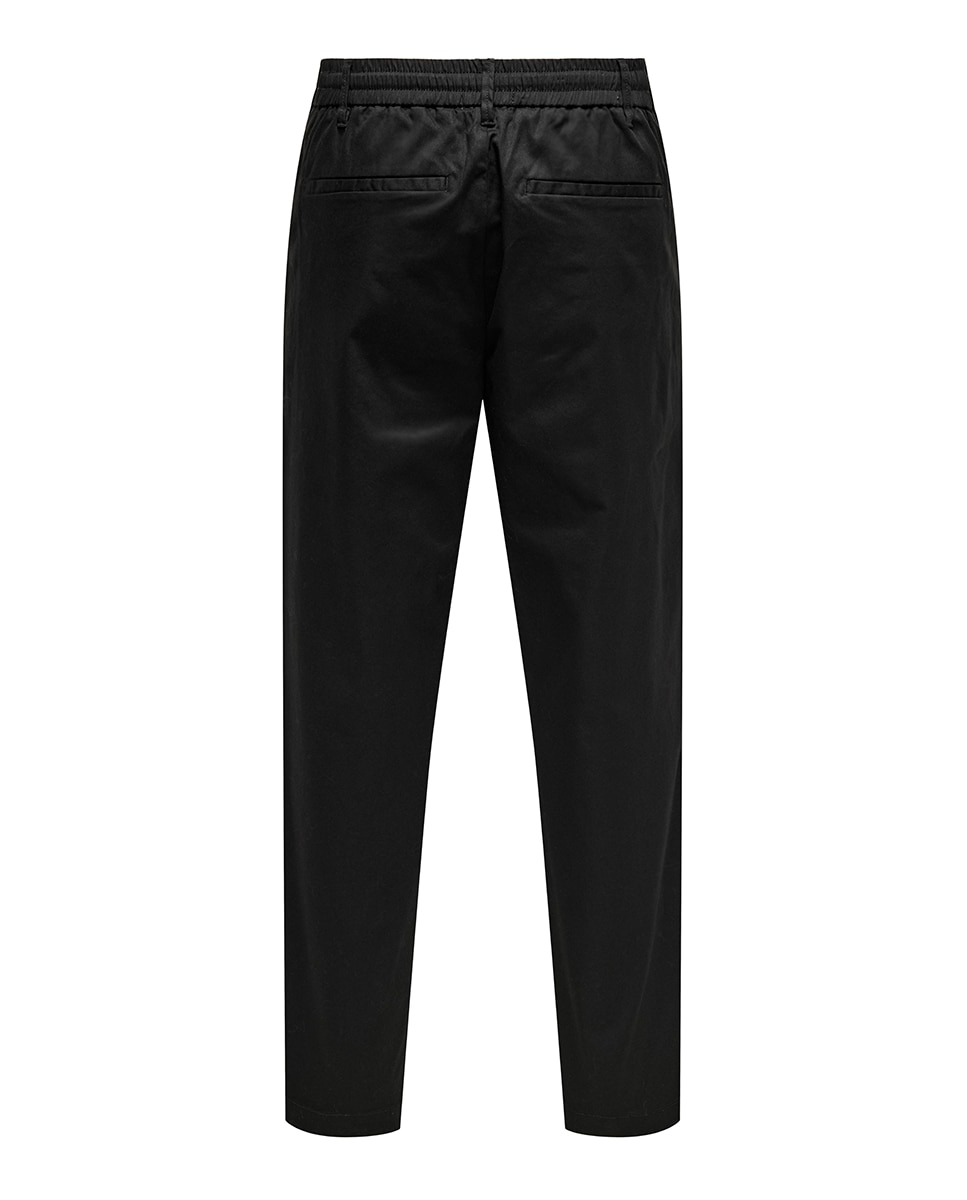 Calças Chino Tapered Fit Preto-7