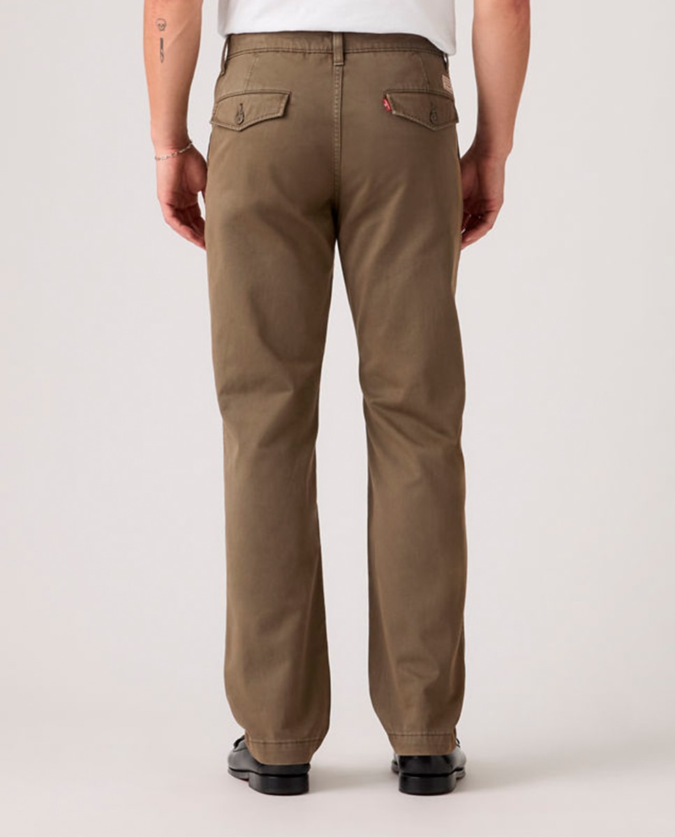Calças Chino XX Authentic Relaxed™ de Algodão para Homem Castanho-escuro-3