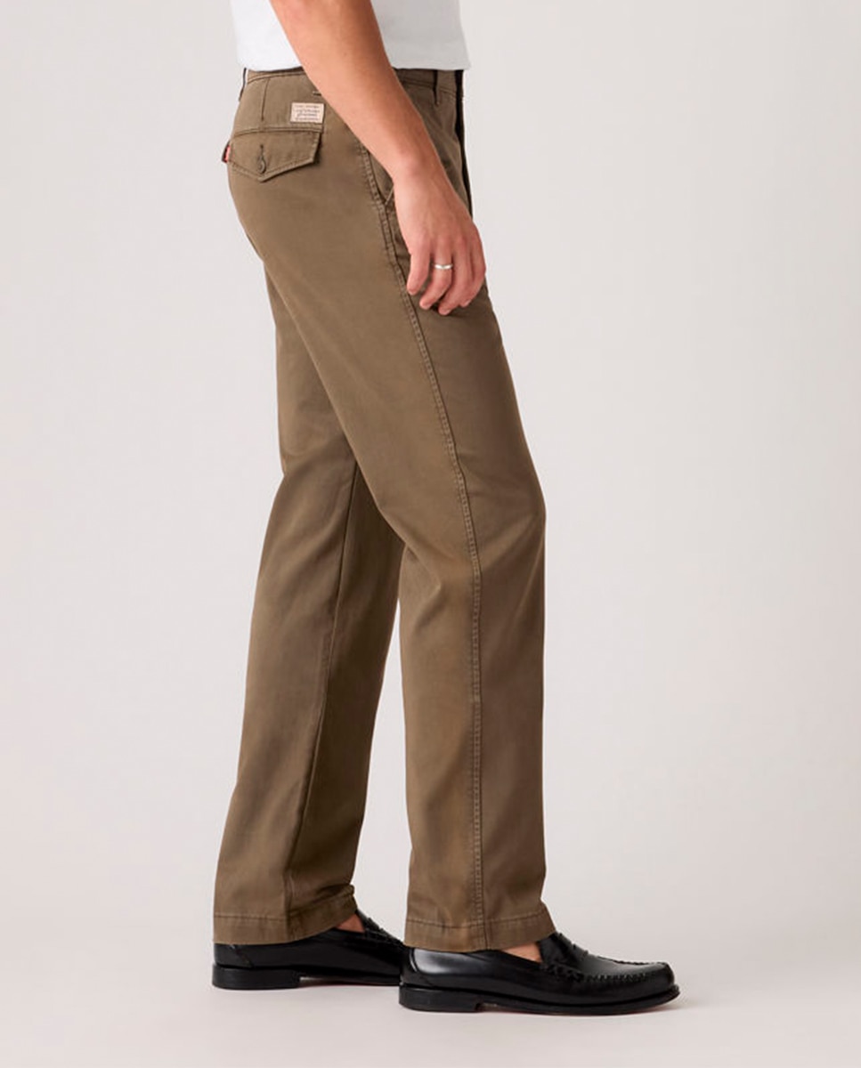 Calças Chino XX Authentic Relaxed™ de Algodão para Homem Castanho-escuro-4