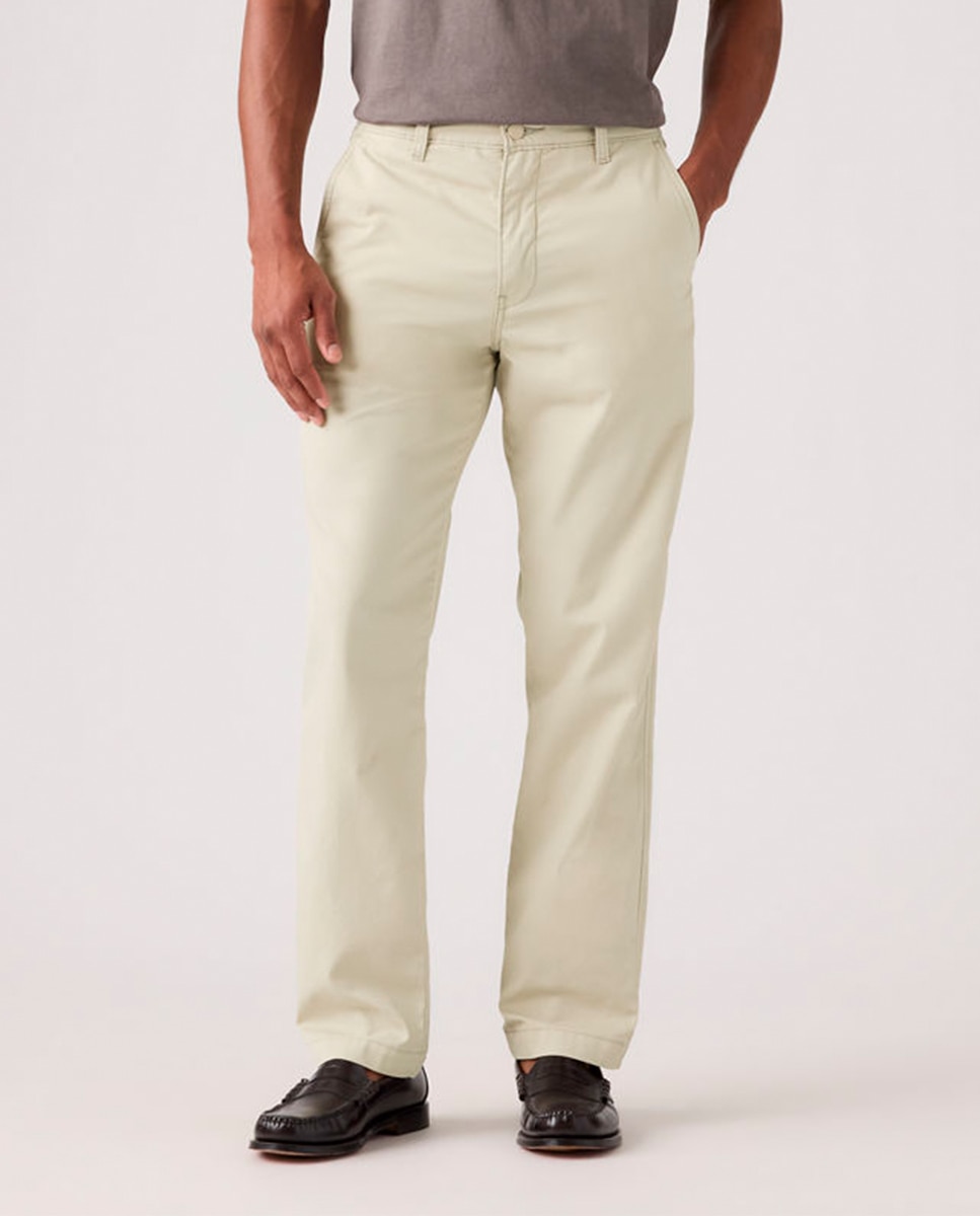 Calças Chino XX Authentic Relaxed™ de Algodão para Homem Bege-2