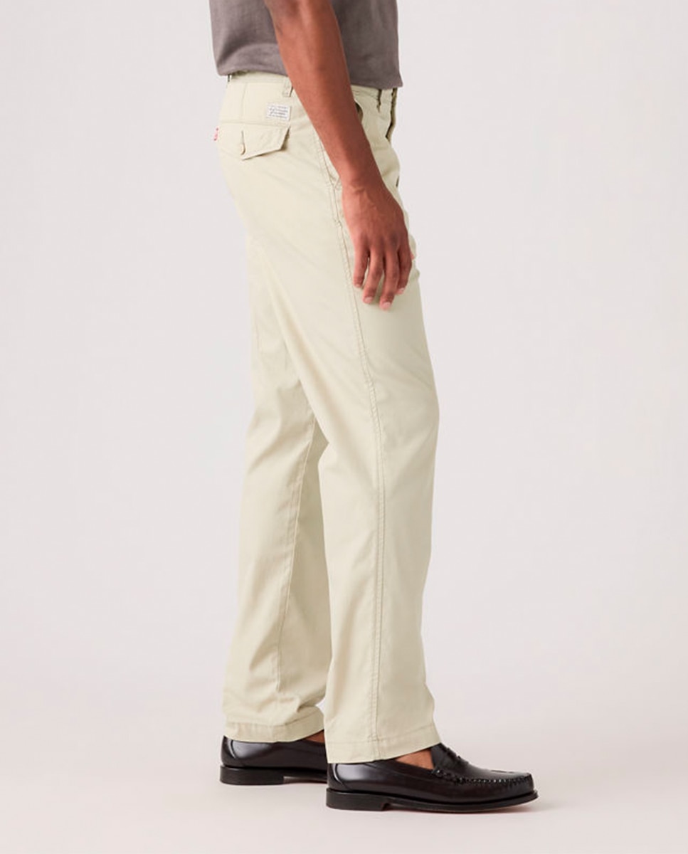 Calças Chino XX Authentic Relaxed™ de Algodão para Homem Bege-4