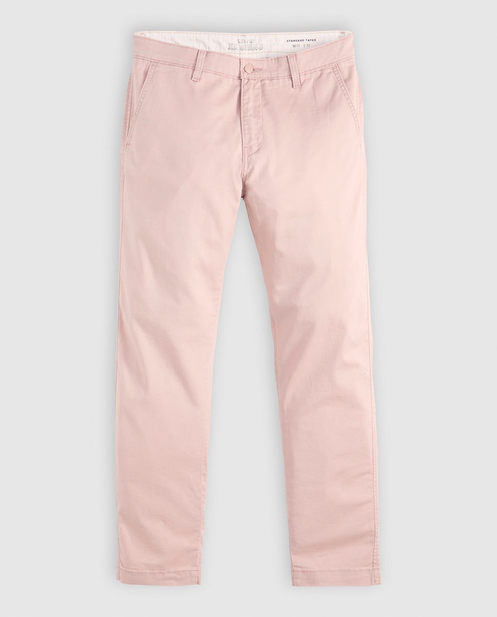 Calças Chino Regular XX Std? com Toque de Linho Salmão-5